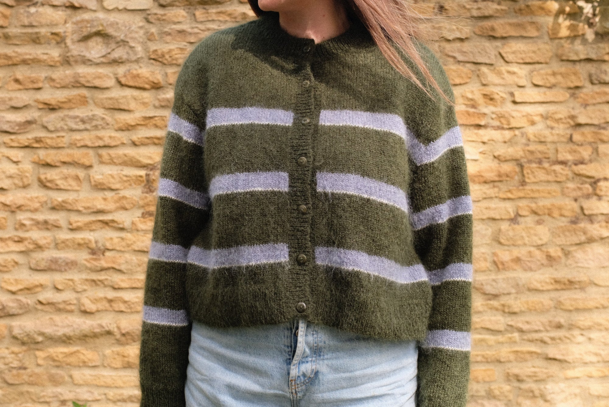PRE-ORDER - Stripe Cardigan - Soft Blue