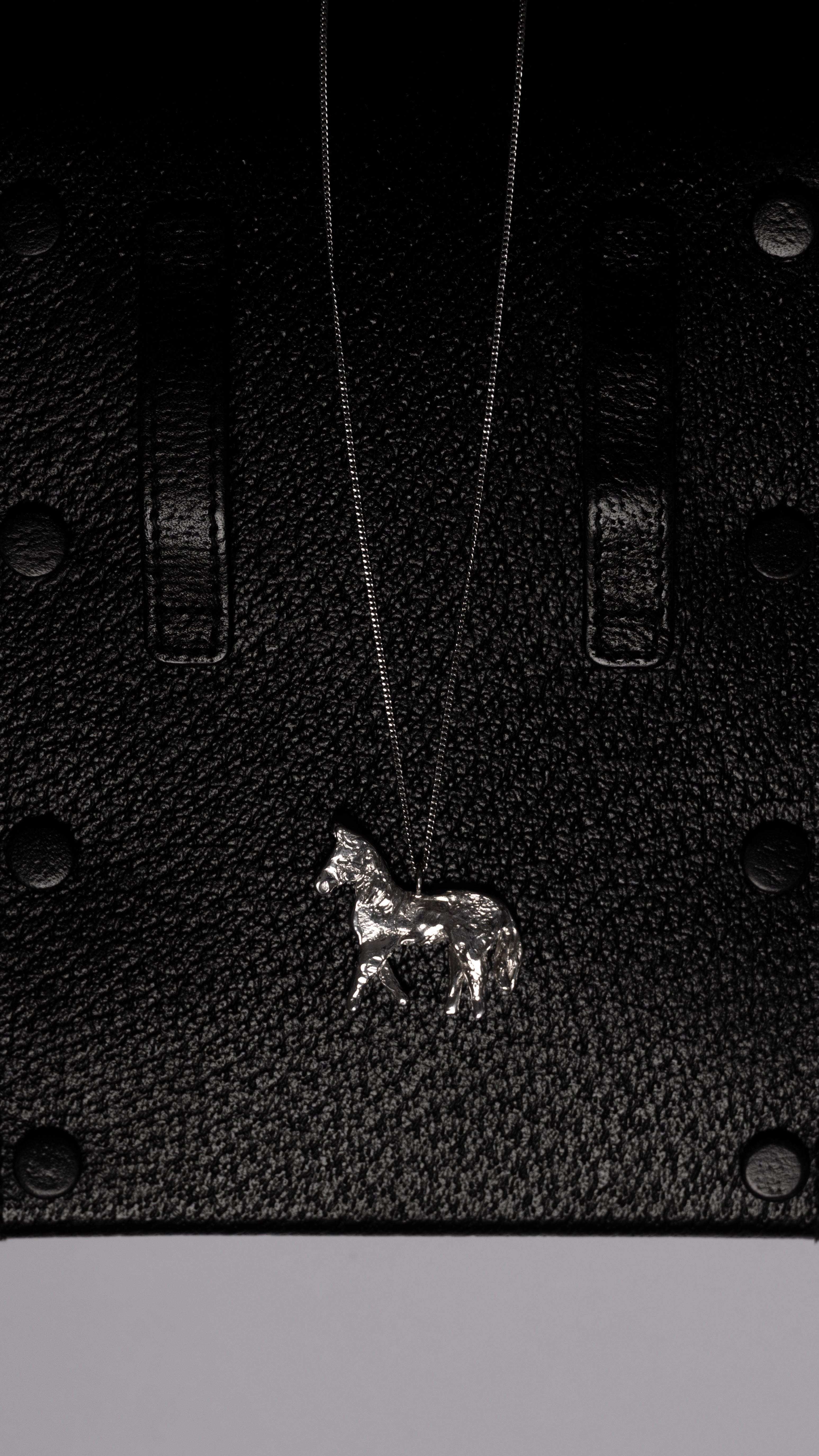 Horse Necklace Silver