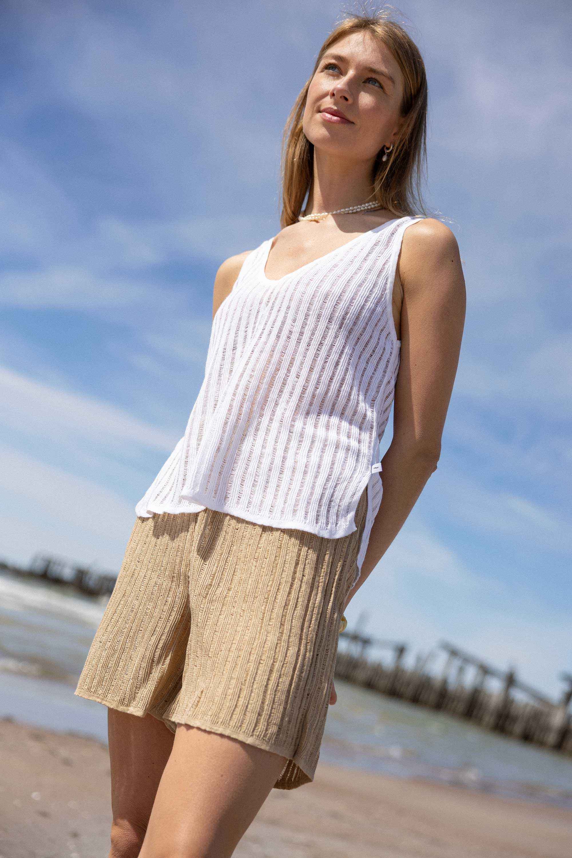 Sole 100% Linen Beach Shorts Sand
