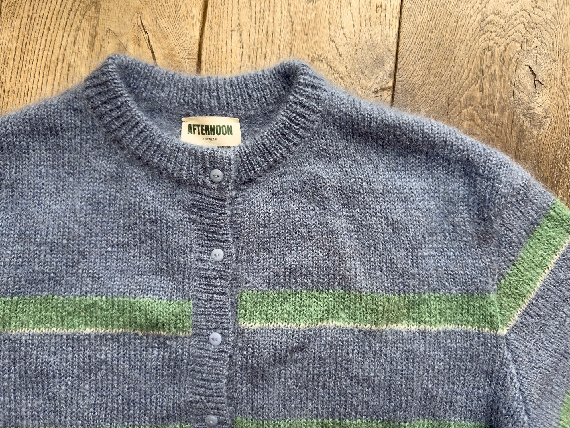 PRE-ORDER - Stripe Cardigan - Soft Blue