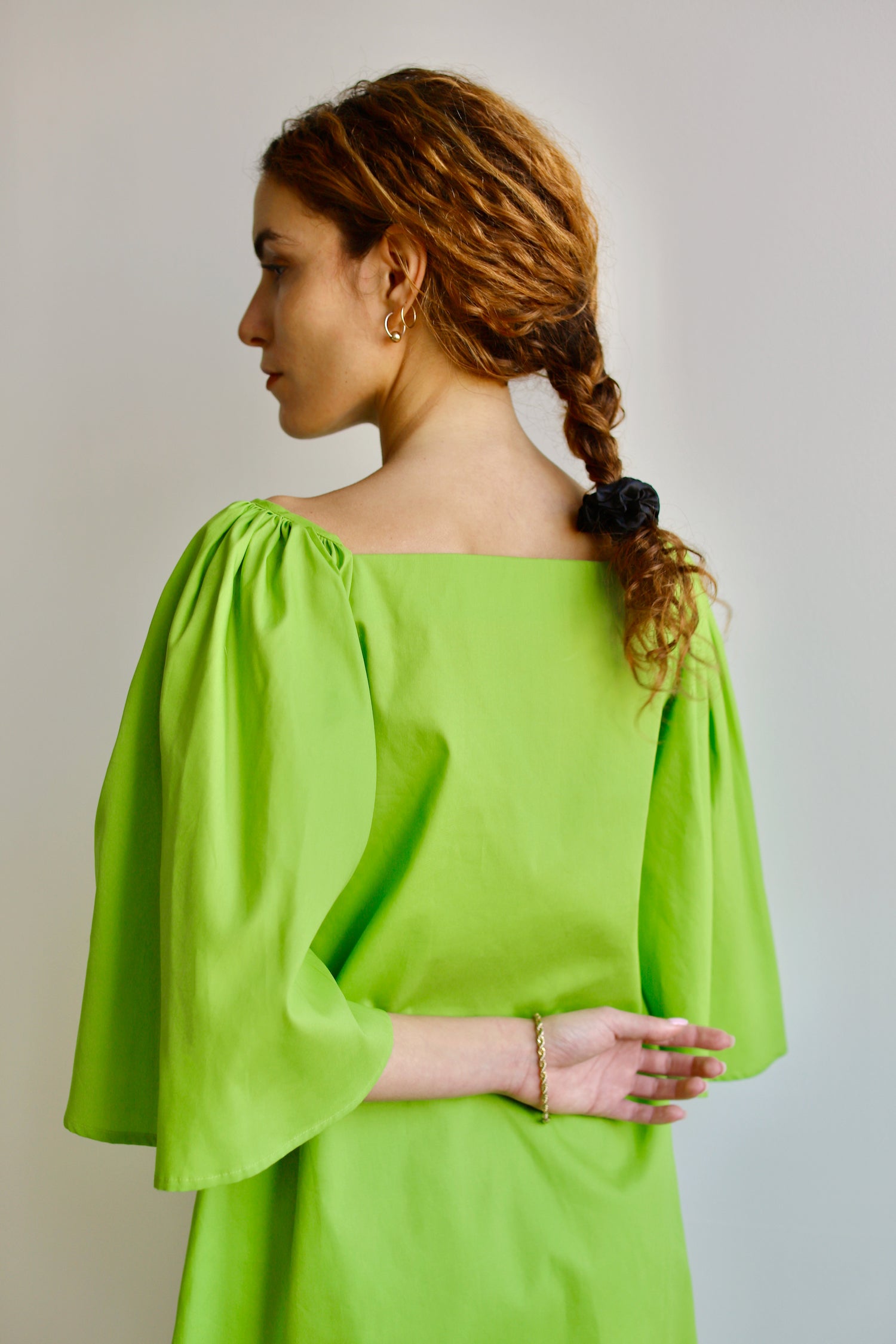 Delphine Mini Dress in Lime
