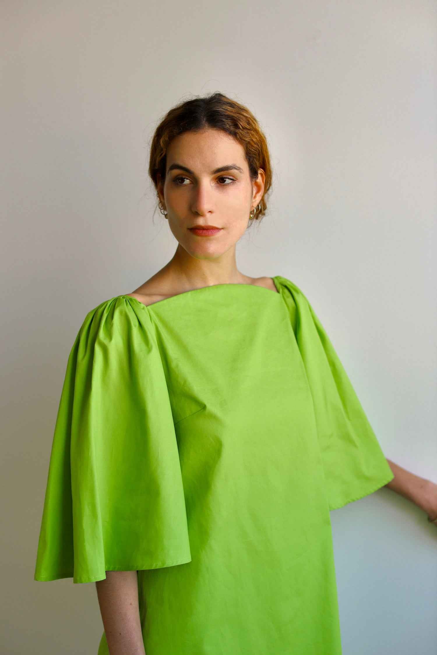 Delphine Mini Dress in Lime