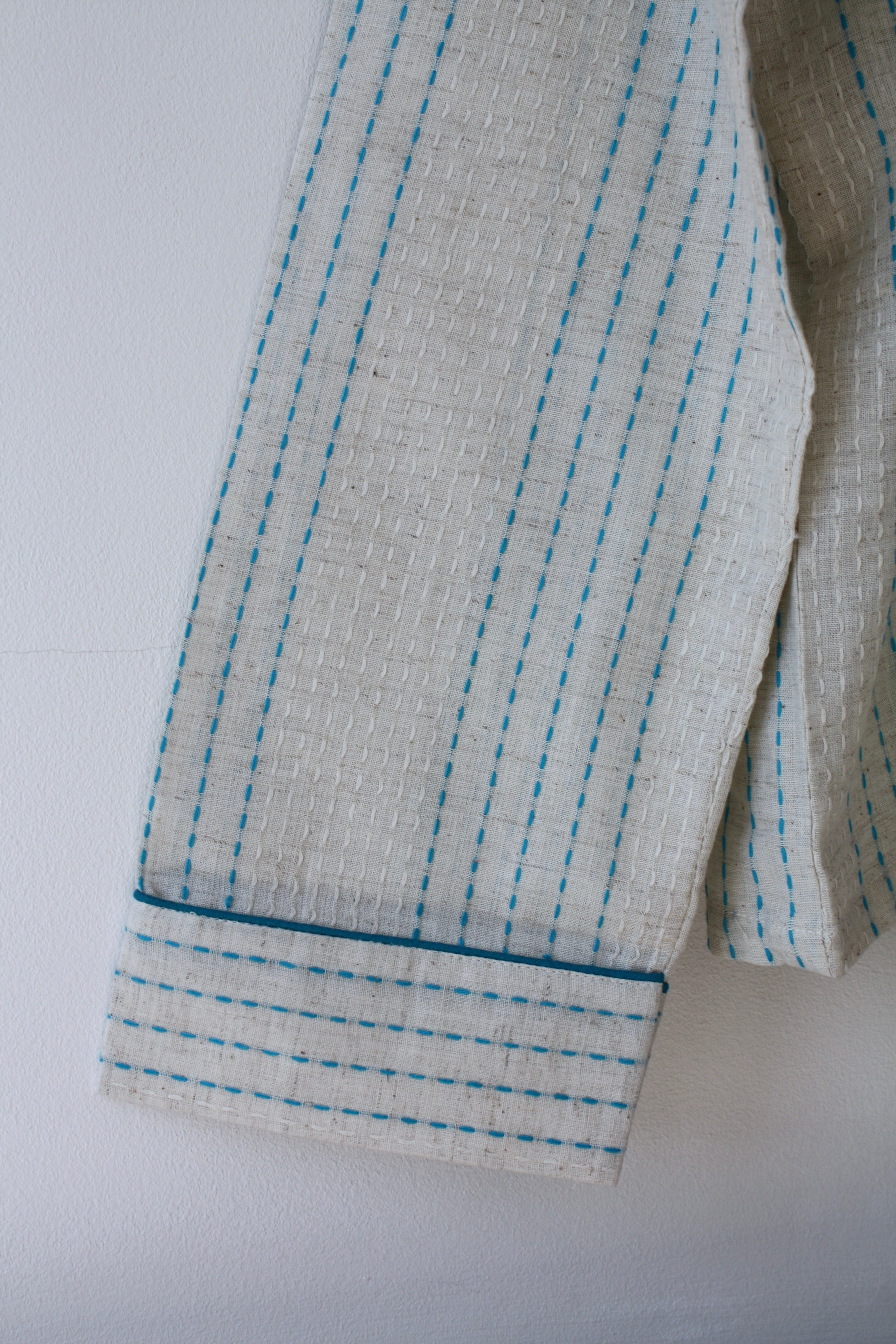 Handwoven Cotton Pyjamas - Blue Stitch