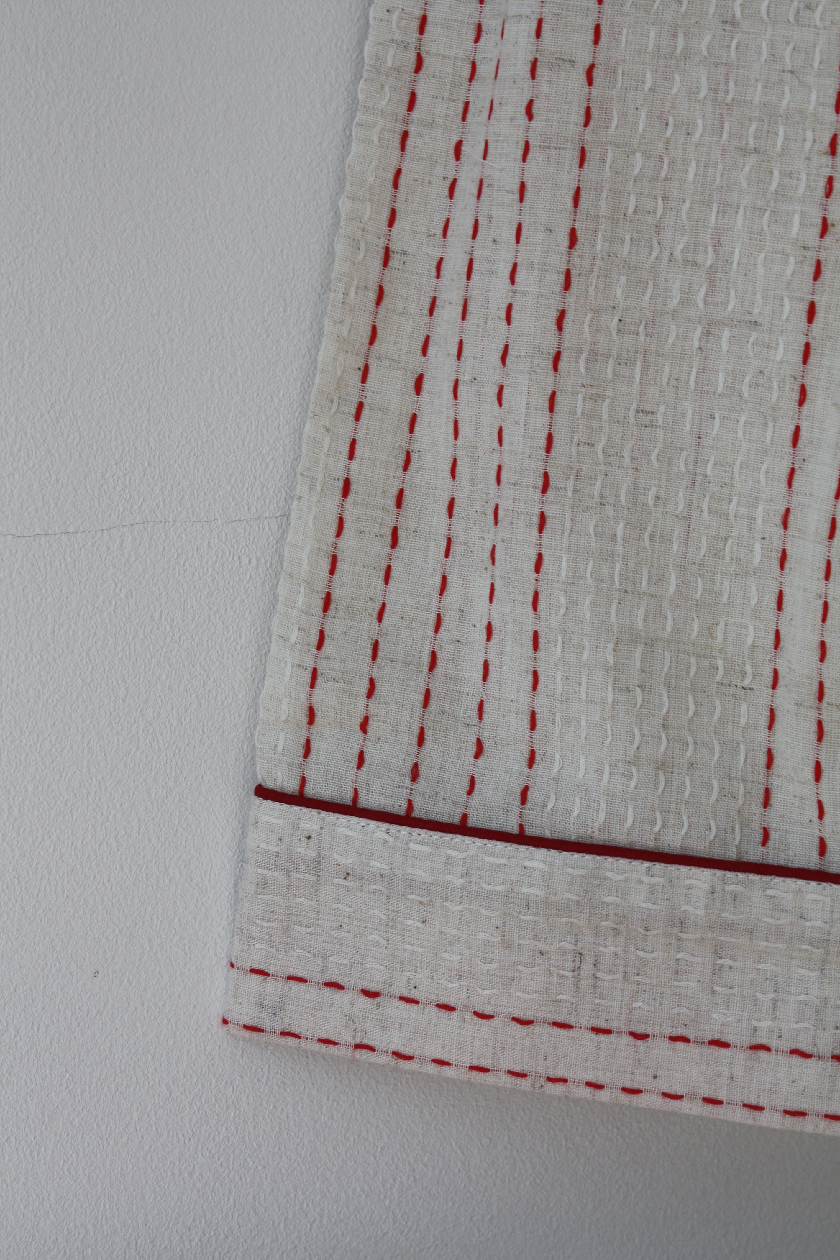 Handwoven Cotton Pyjamas - Red Stitch