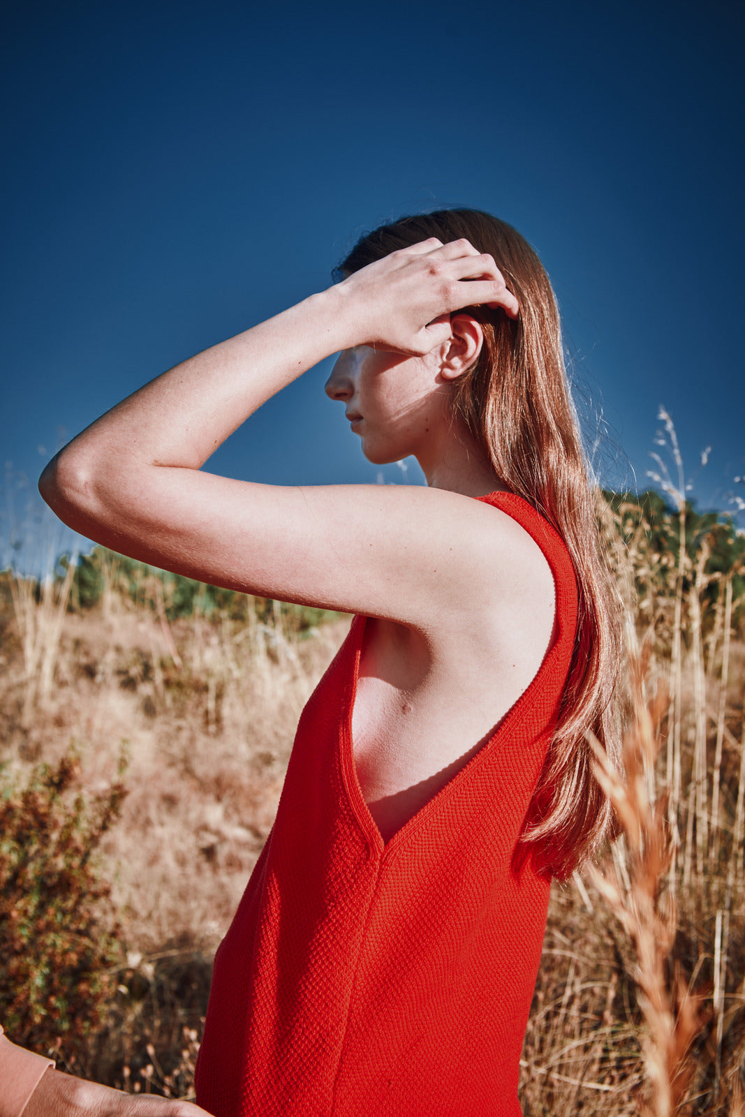 LARA Tank Top in Organic Cotton - Red
