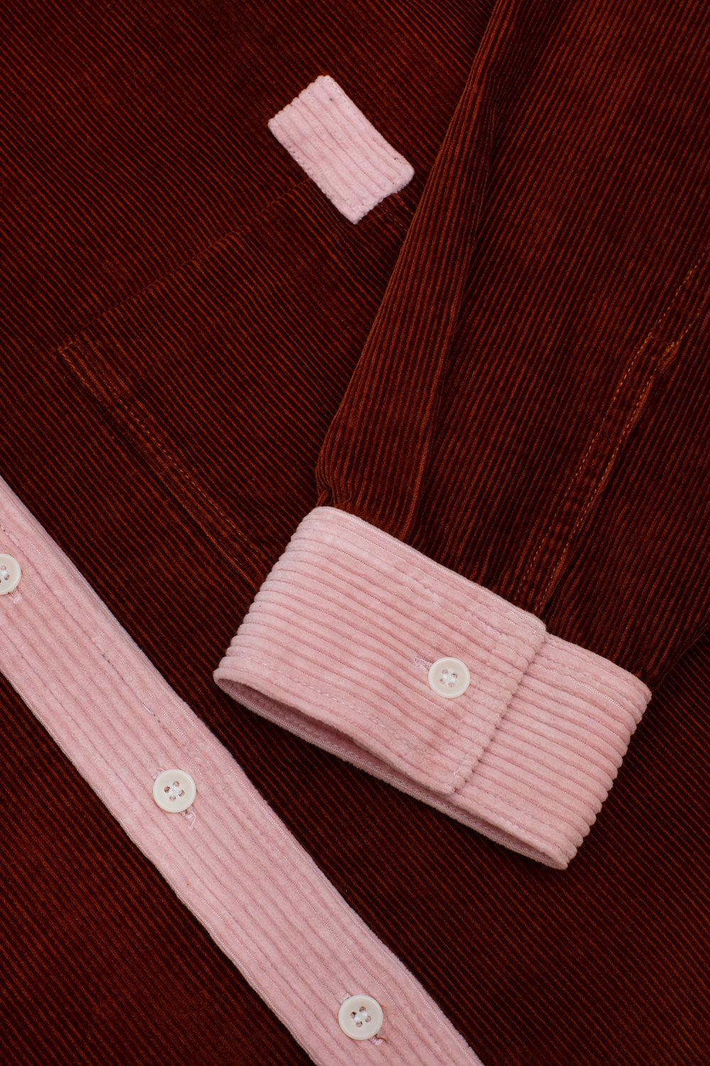 Lela Boxy Shirt, Caramel Corduroy Organic Cotton