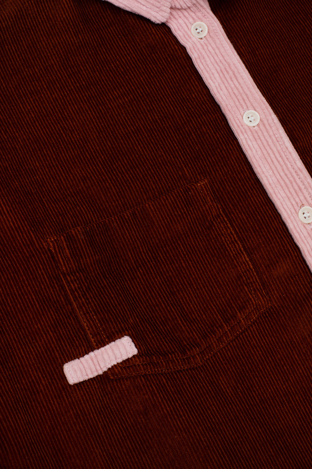 Lela Boxy Shirt, Caramel Corduroy Organic Cotton
