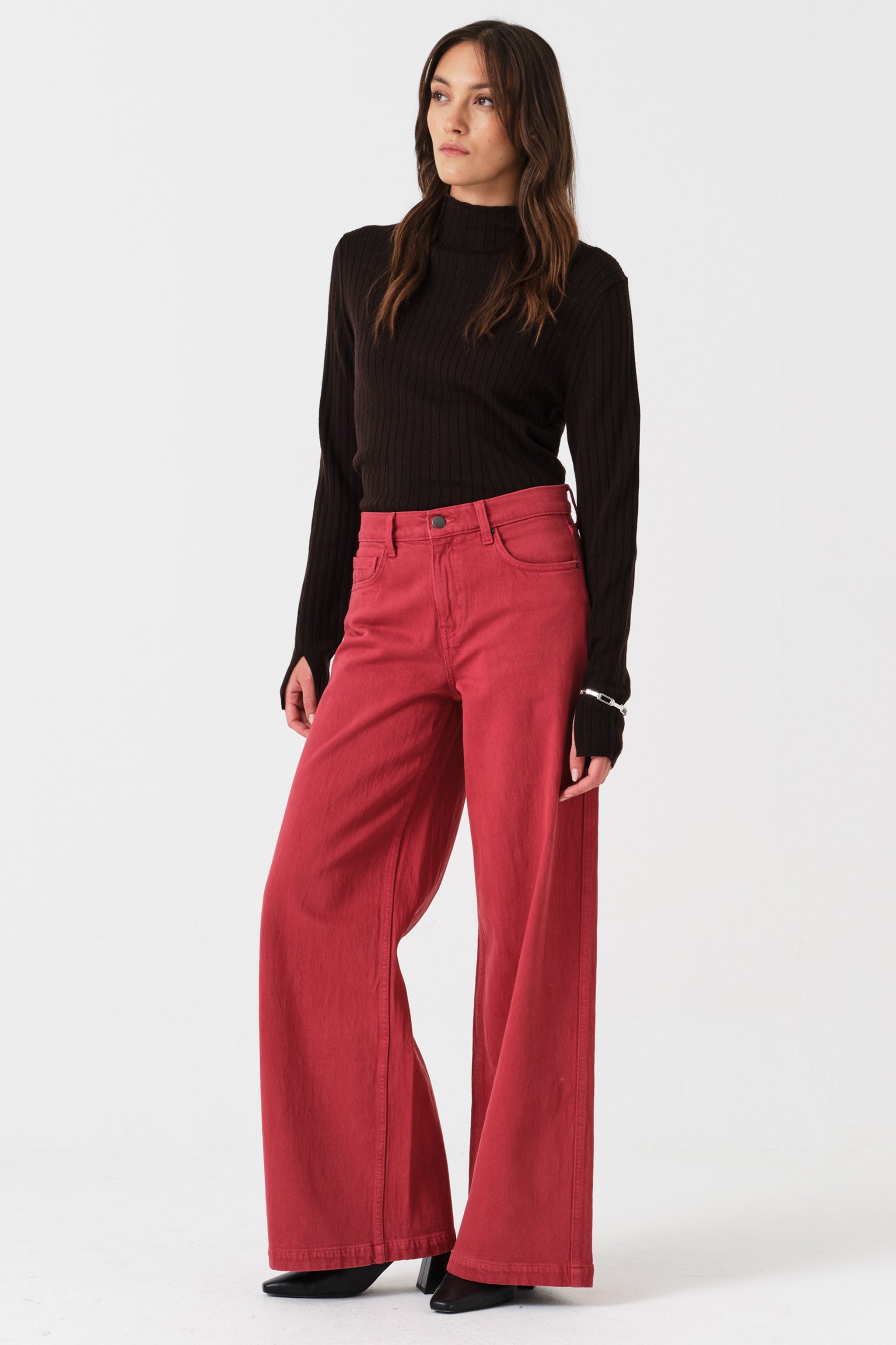 Bay Wide Leg Jean in Faded Rose - seventy + mochi