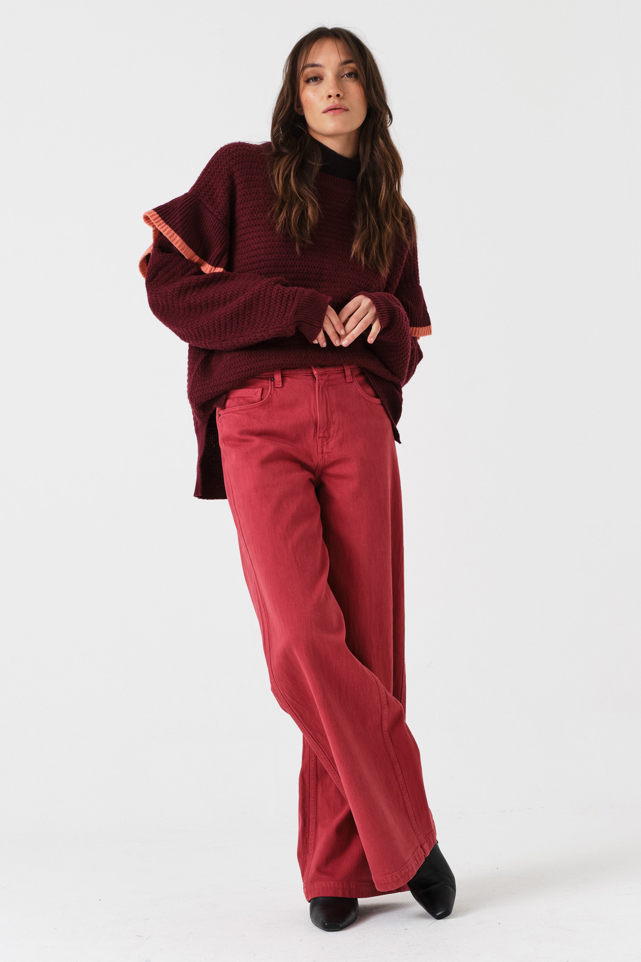Bay Wide Leg Jean in Faded Rose - seventy + mochi