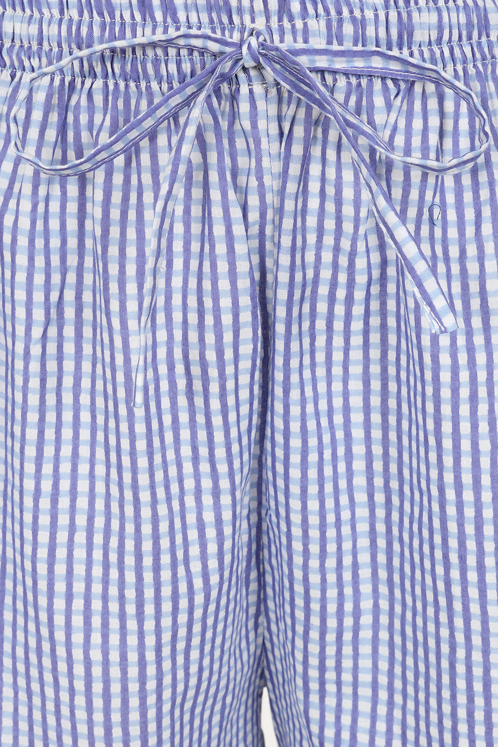 Blue Gingham Long Pyjama Set