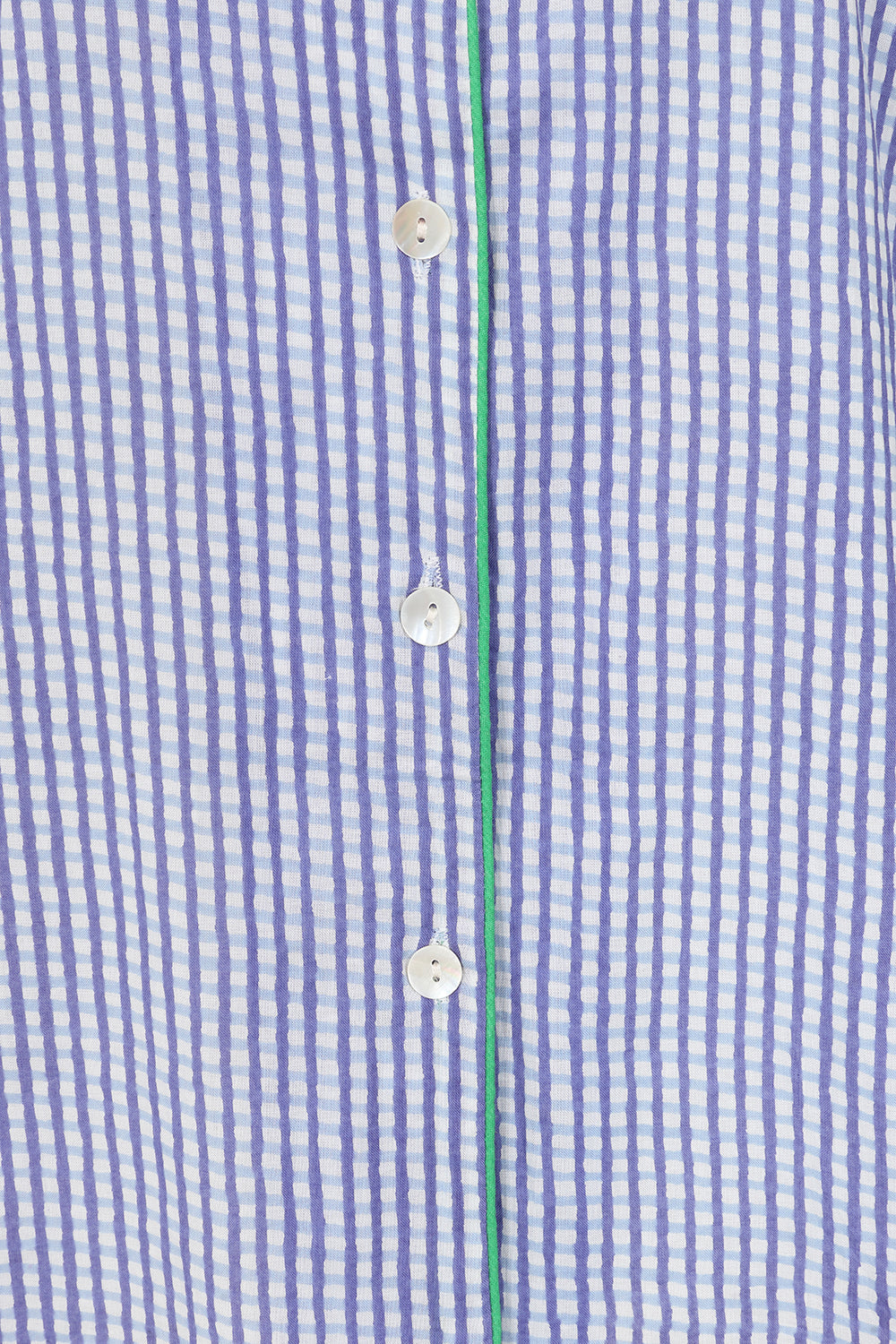 Blue Gingham Long Pyjama Set