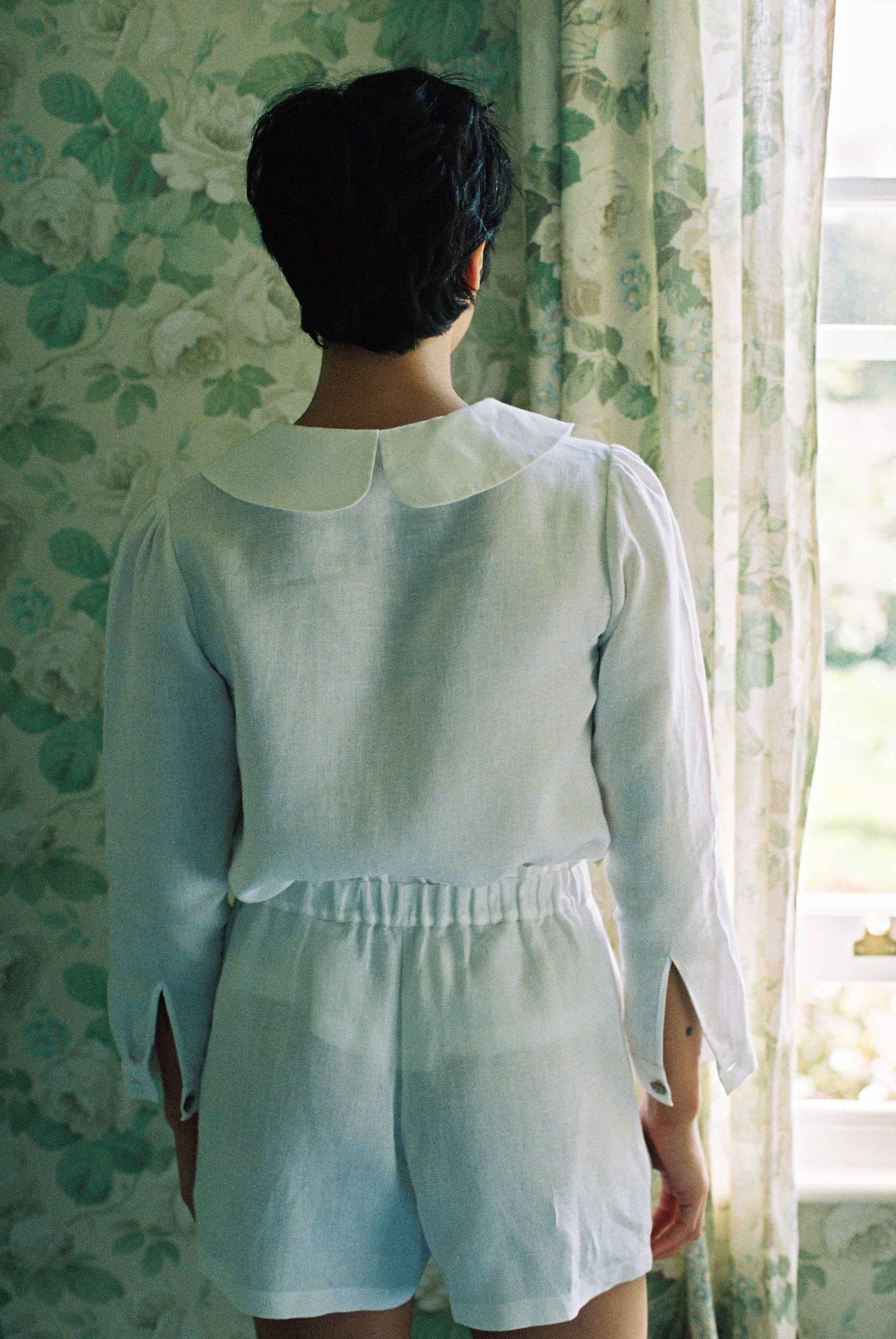 Claudine Linen Blouse  - White