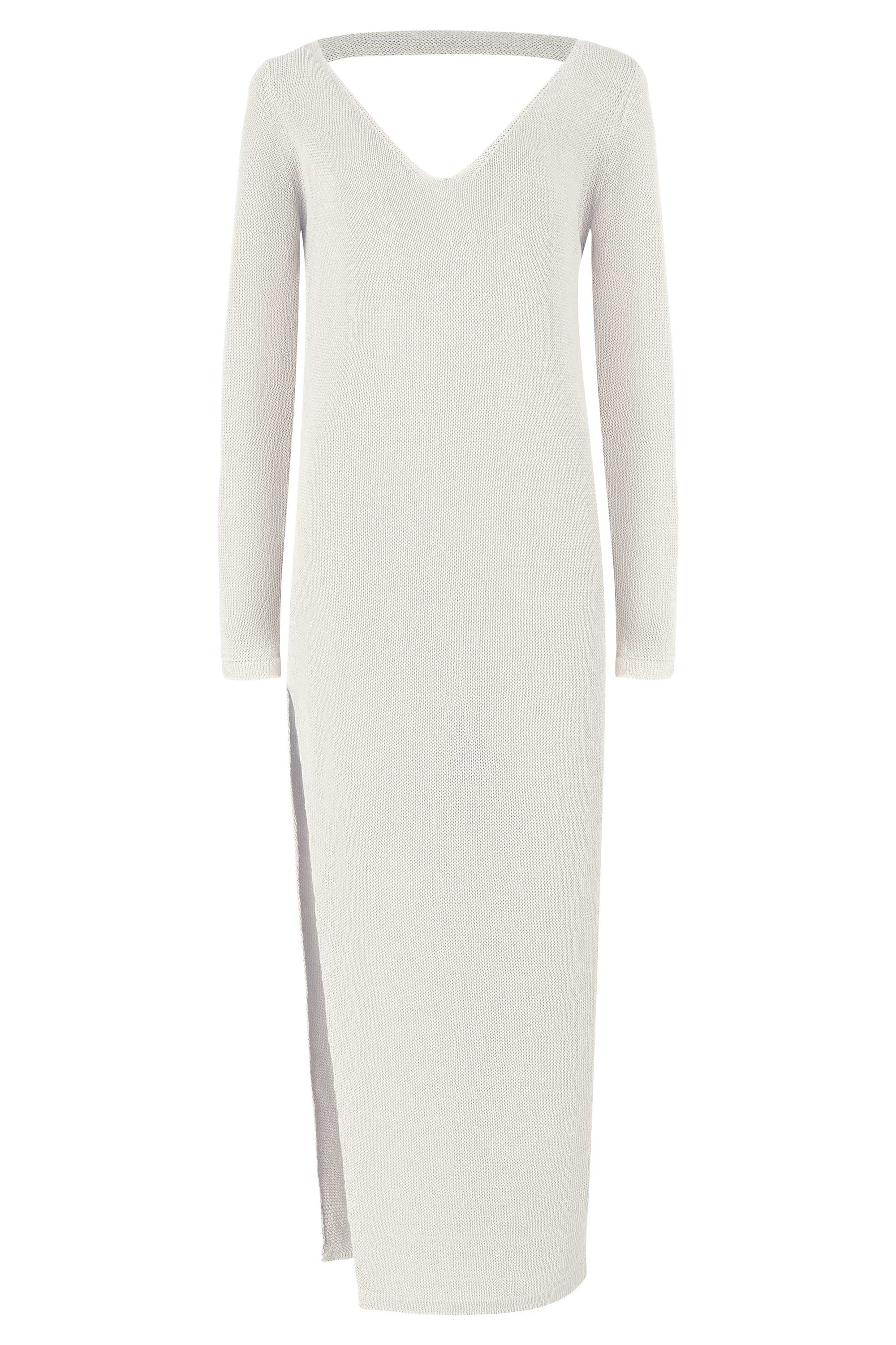 Mare 100% Linen Long Dress White