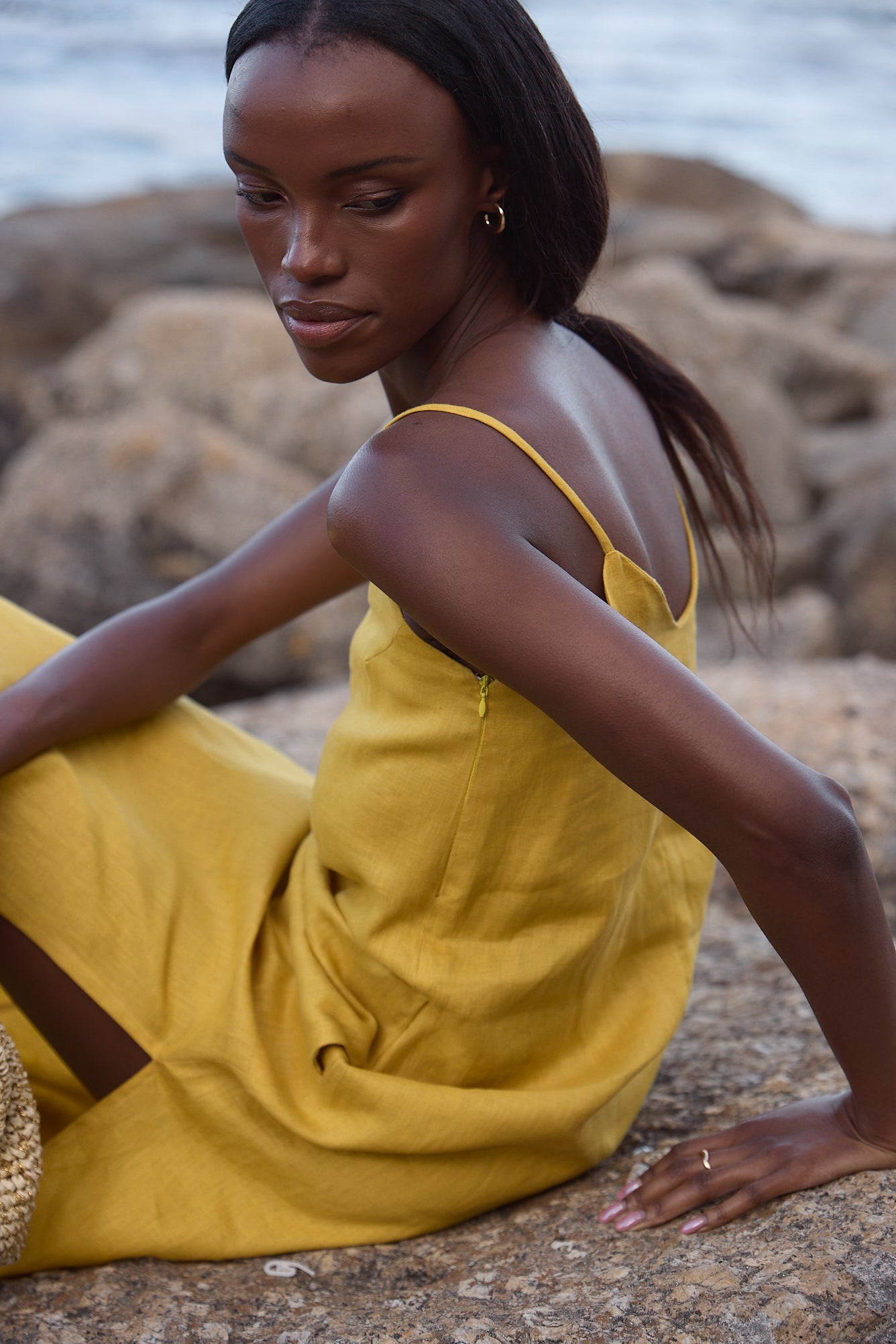 Zafira Slip Linen Dress