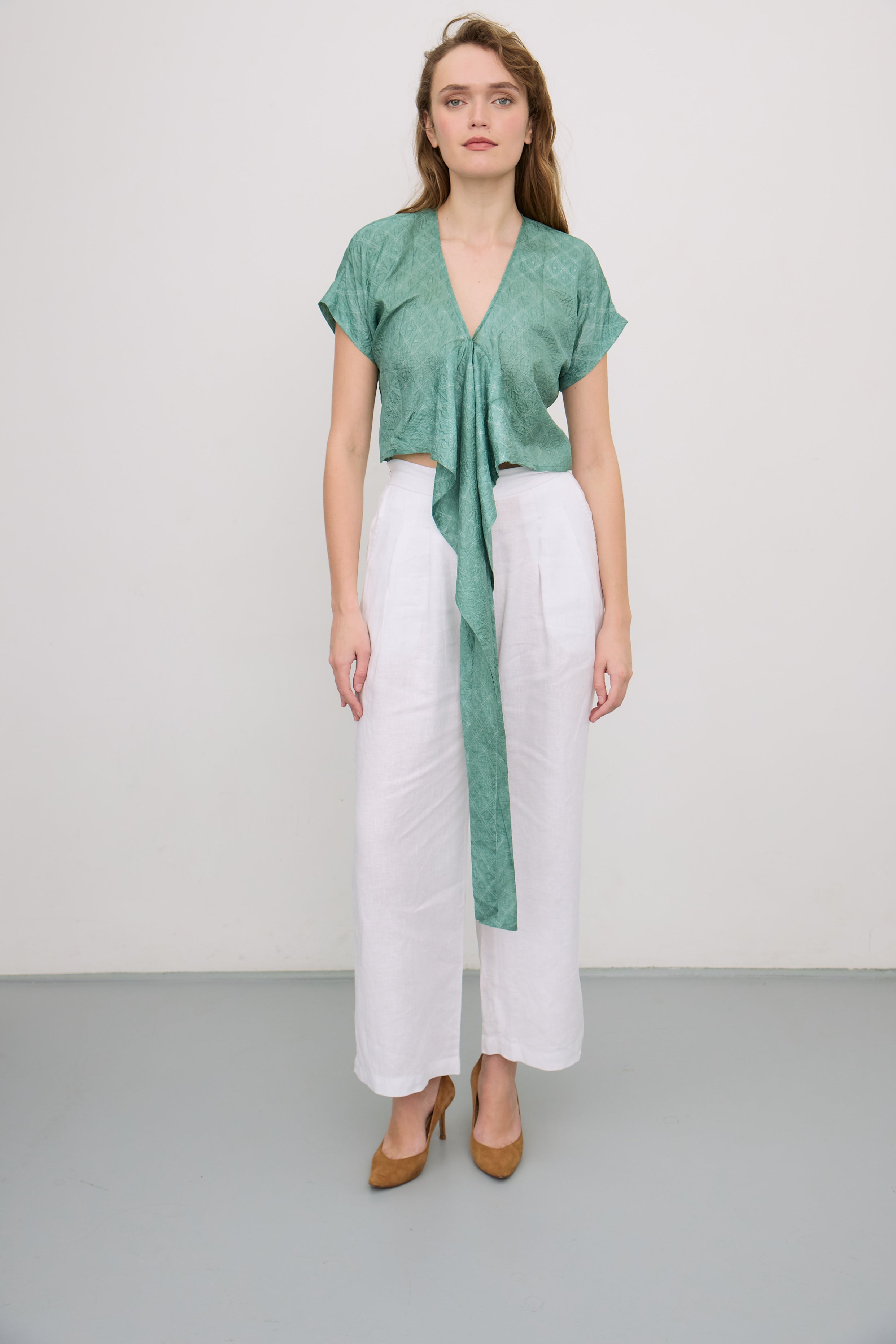 Dyha Twist Silk Top