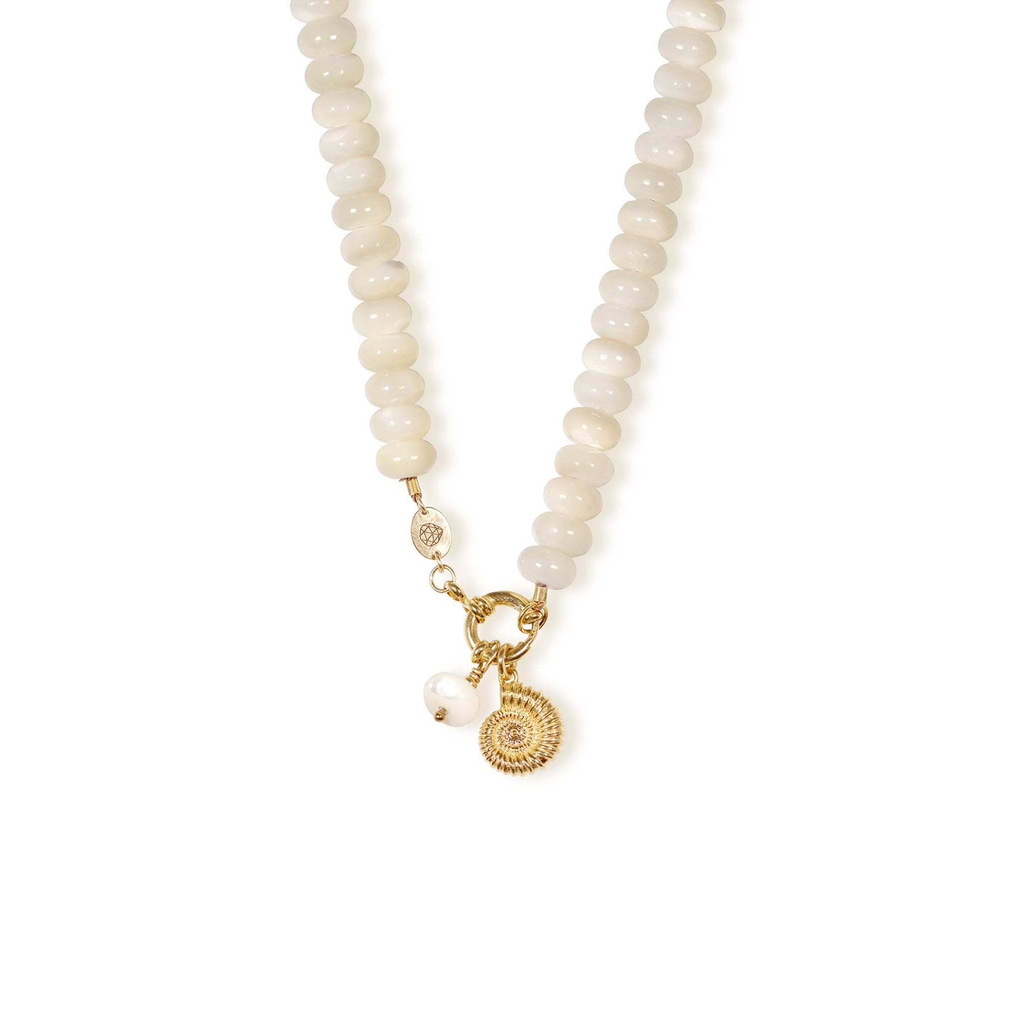 Mother of Pearl Statement Beaded Necklace