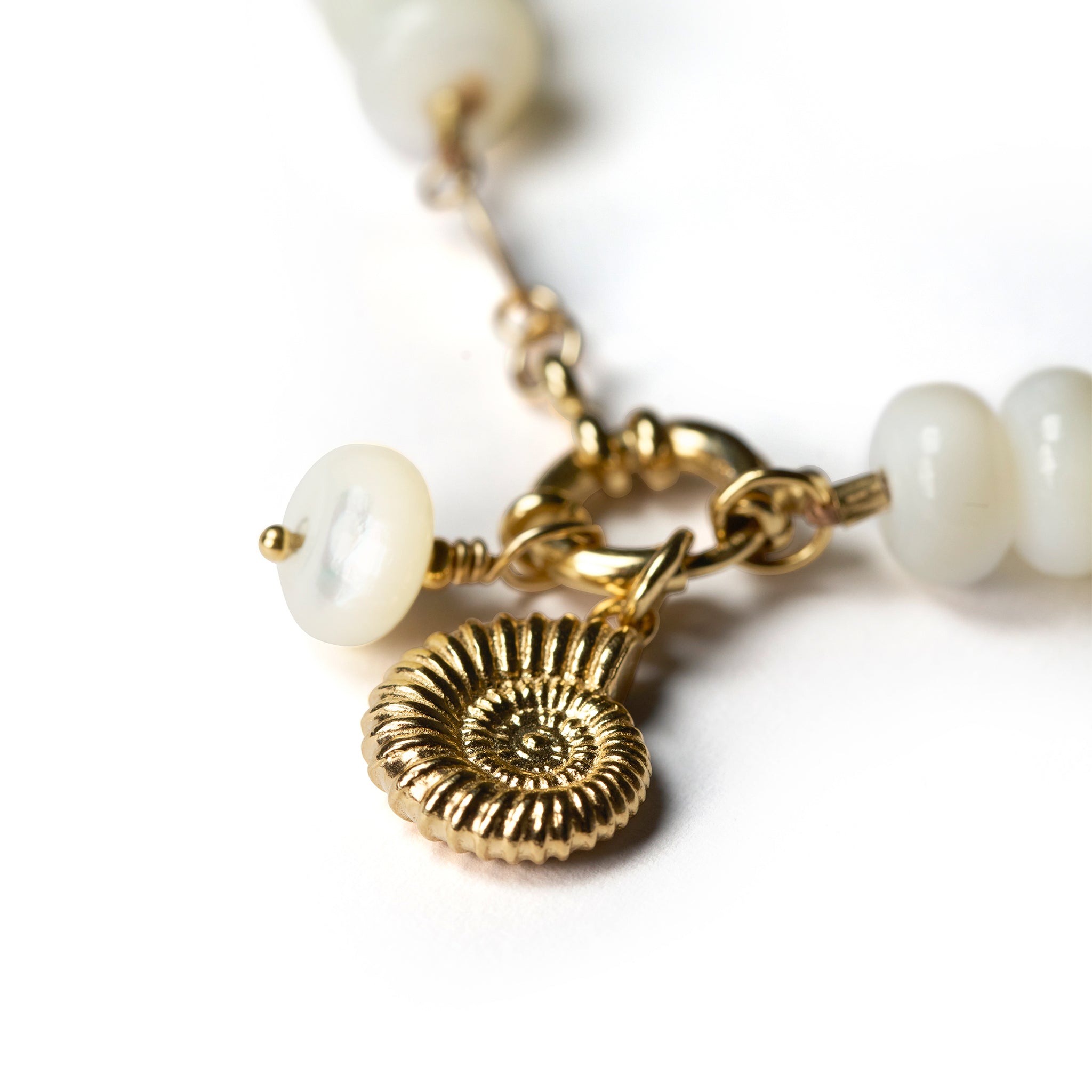 Mother of Pearl Statement Beaded Necklace