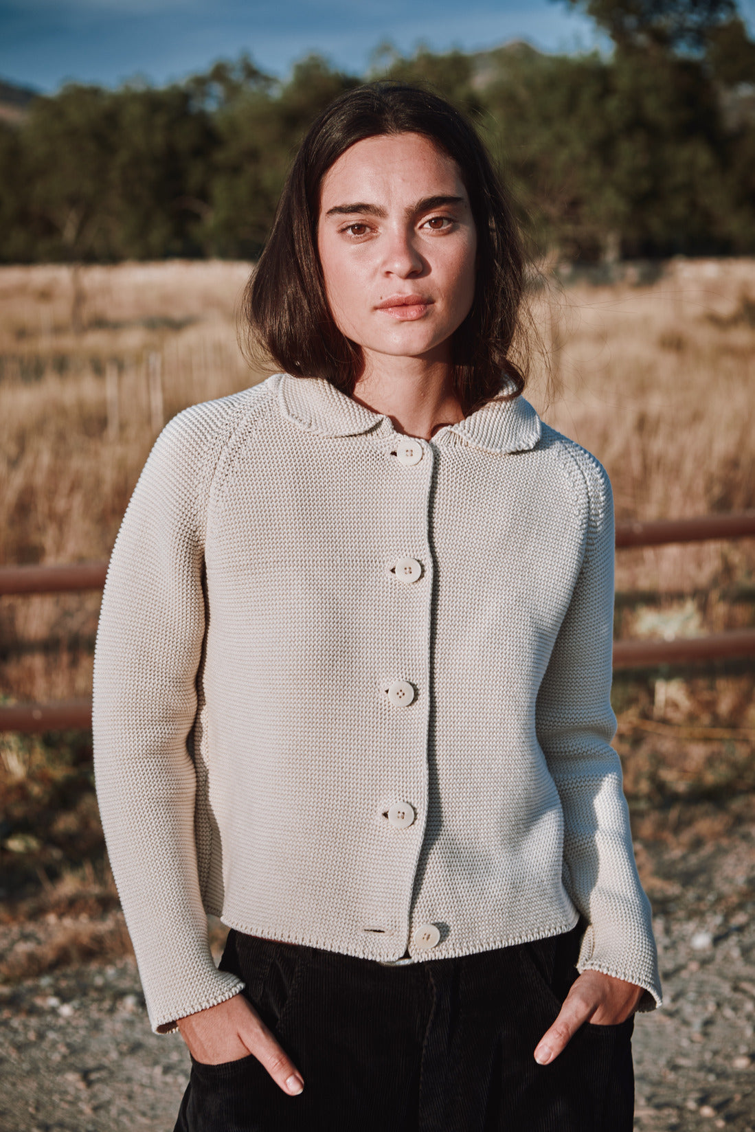 ROSA Summer Jacket in Organic Cotton - Off-white - L'ENVERS
