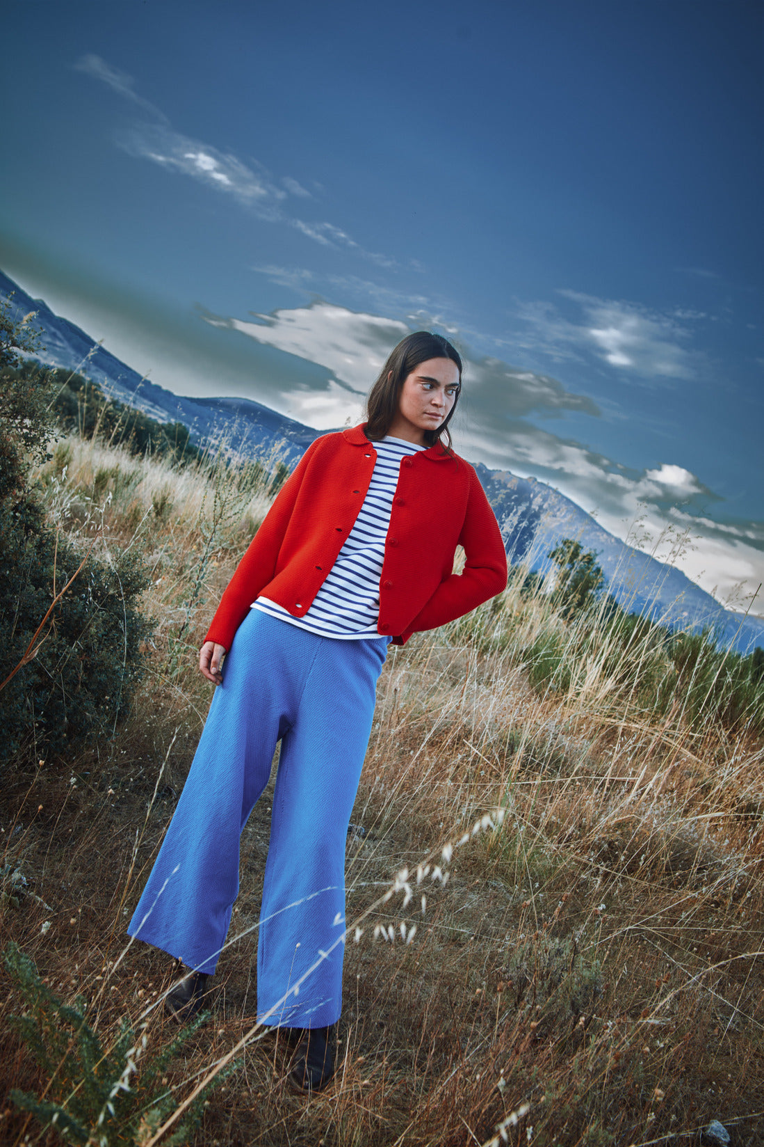 ROSA Summer Jacket in Organic Cotton - Red