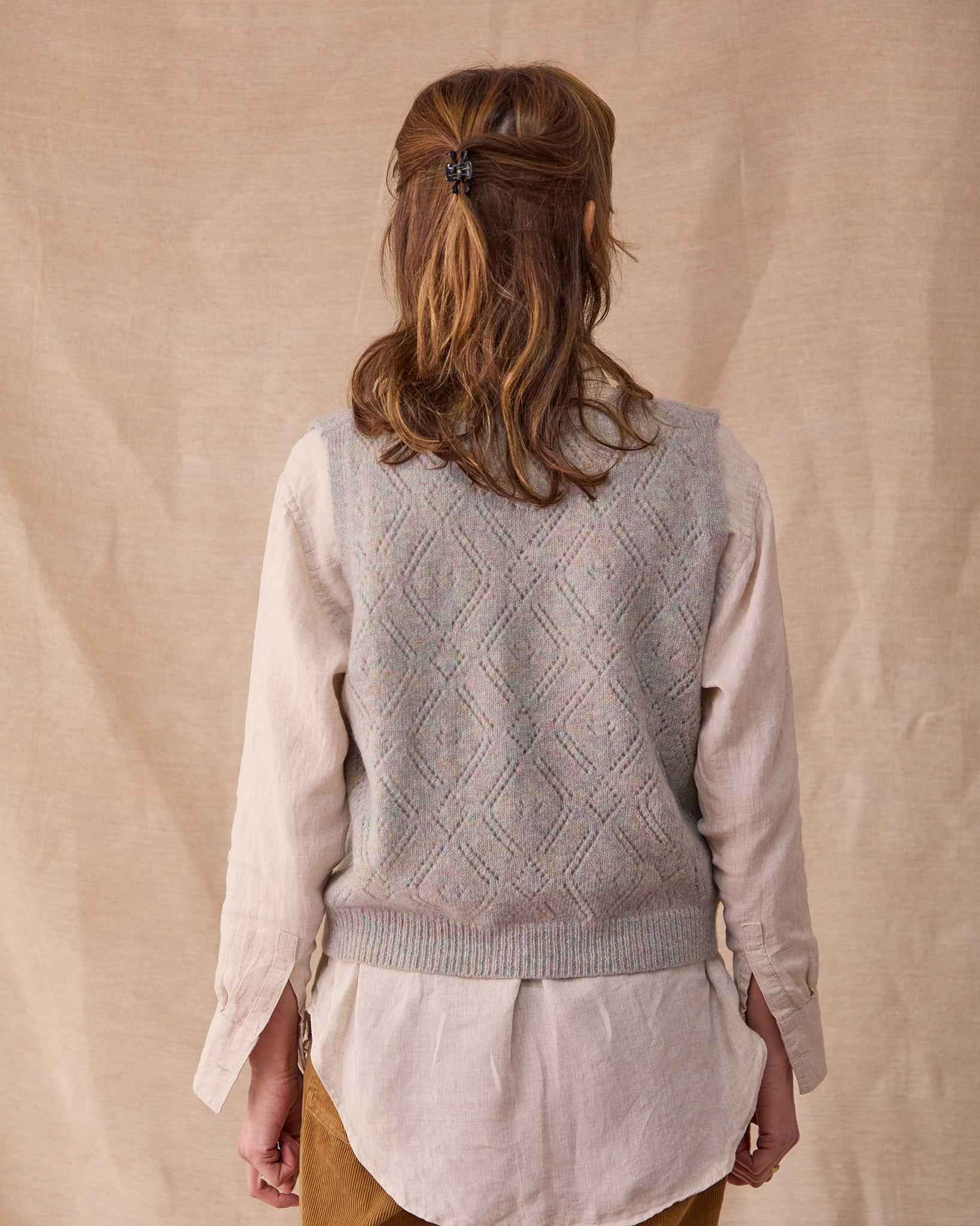 Diamond Open Knit Top | Opal