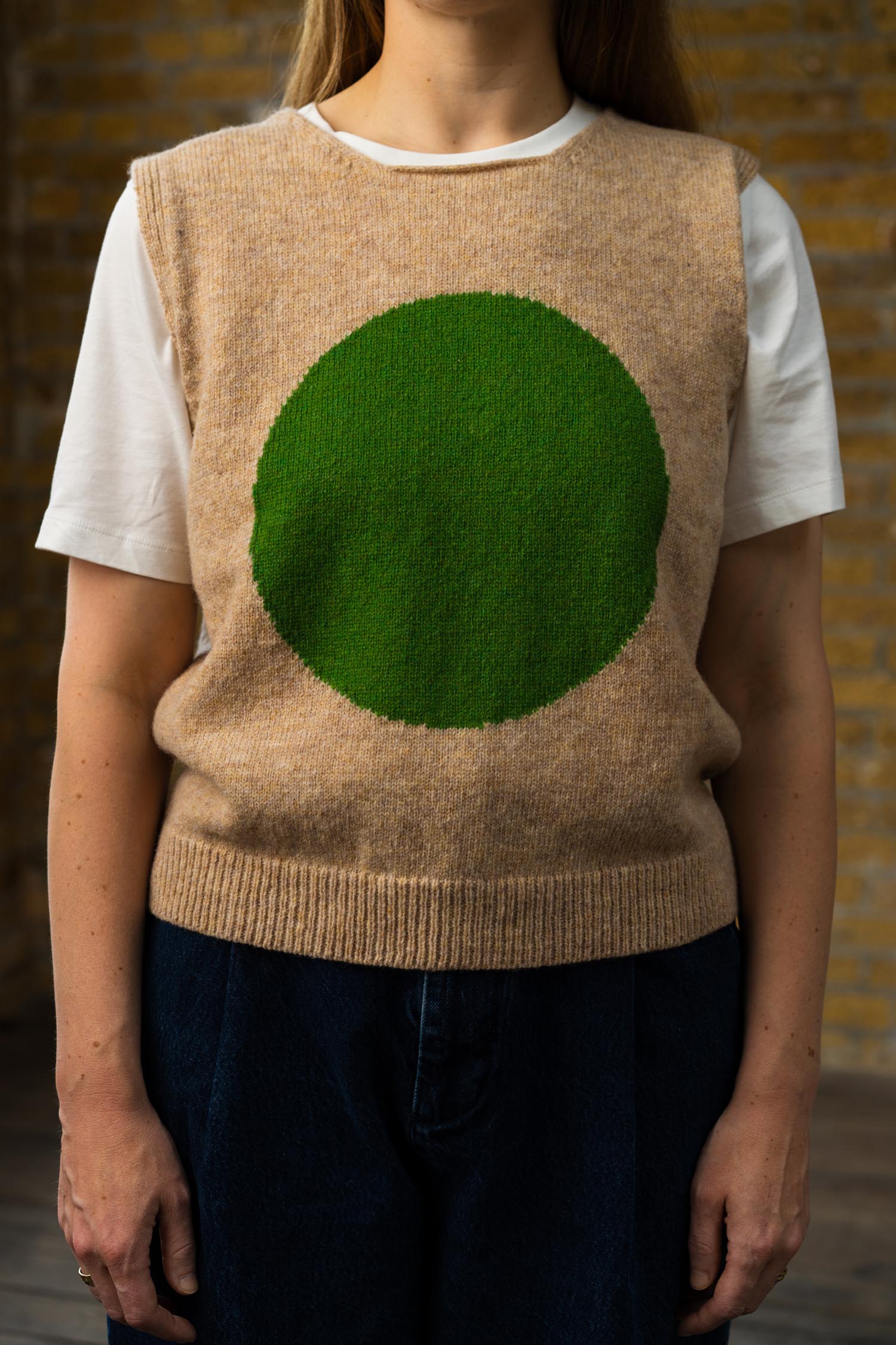 Dot Knitted Top | Green