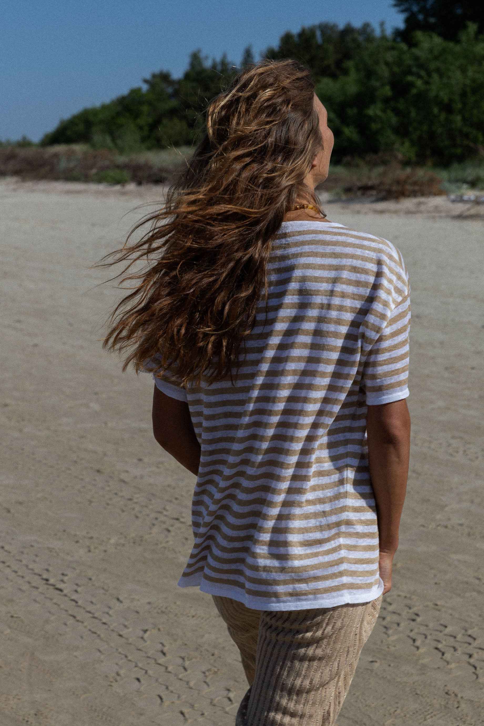 Energia 100% Linen T-shirt Sand *Unisex*