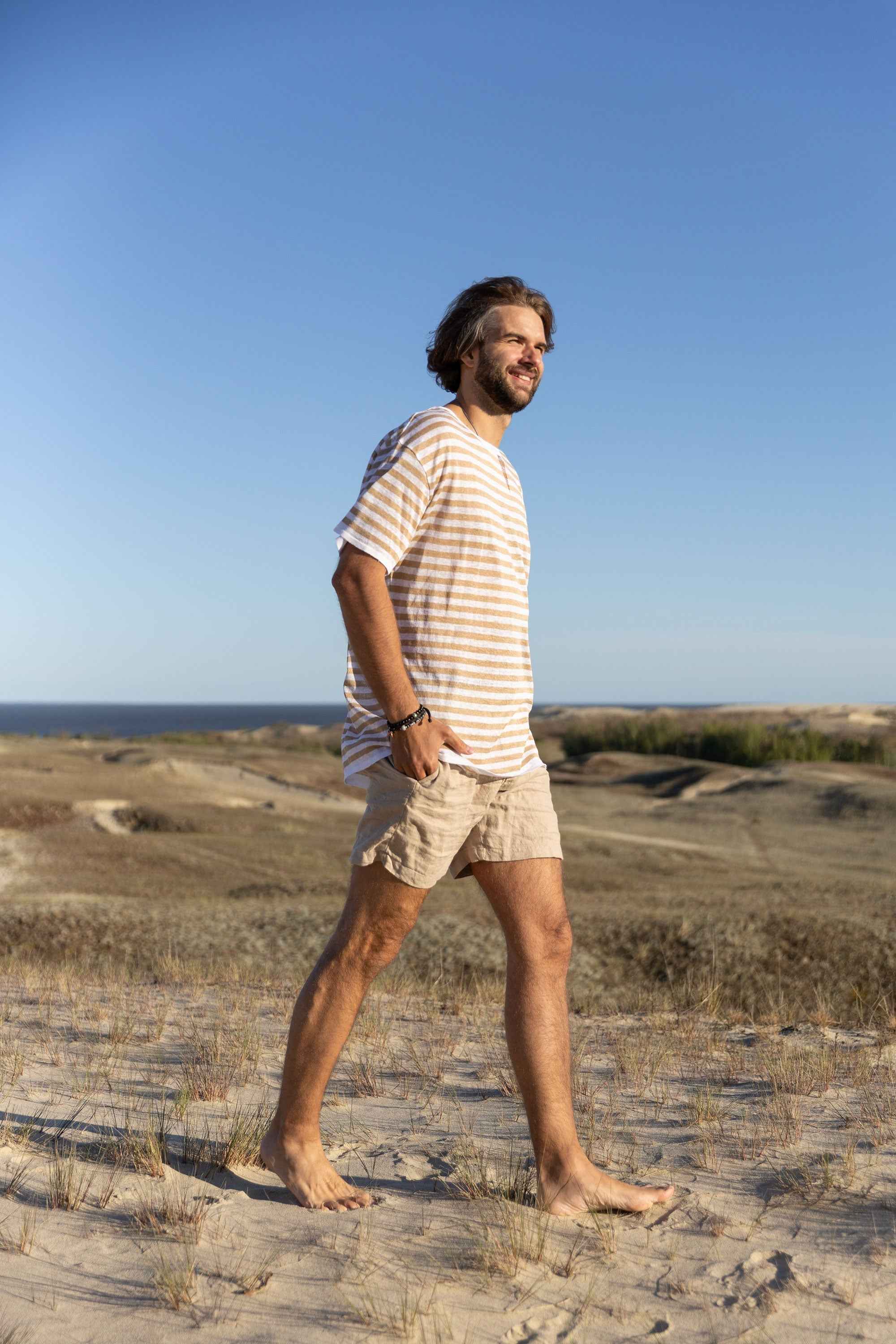 Energia 100% Linen T-shirt Sand *Unisex*