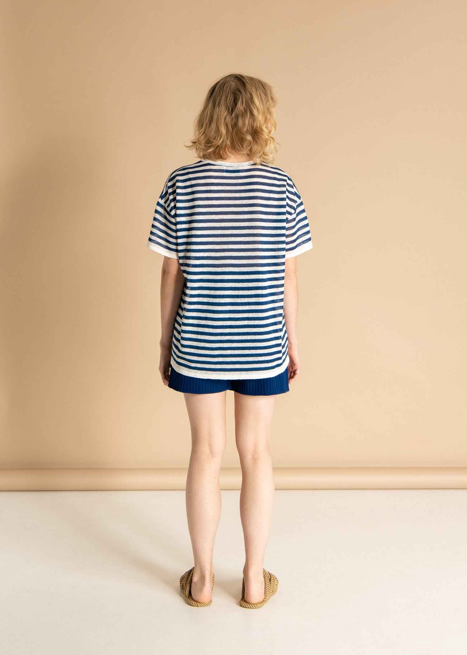 Energia 100% Linen T-shirt Navy *Unisex*