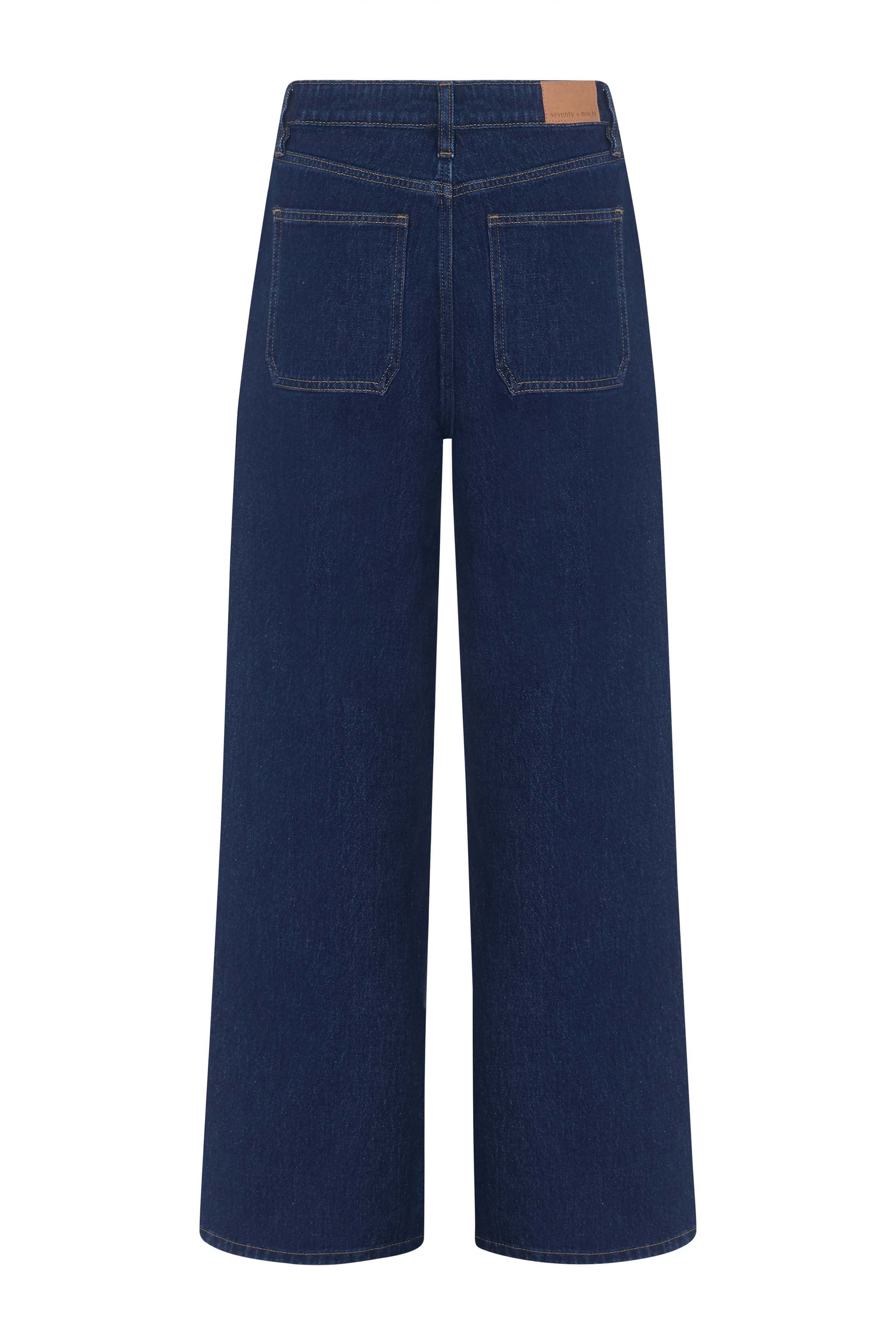 Eden Cropped Wide Leg Jean in Americana - seventy + mochi