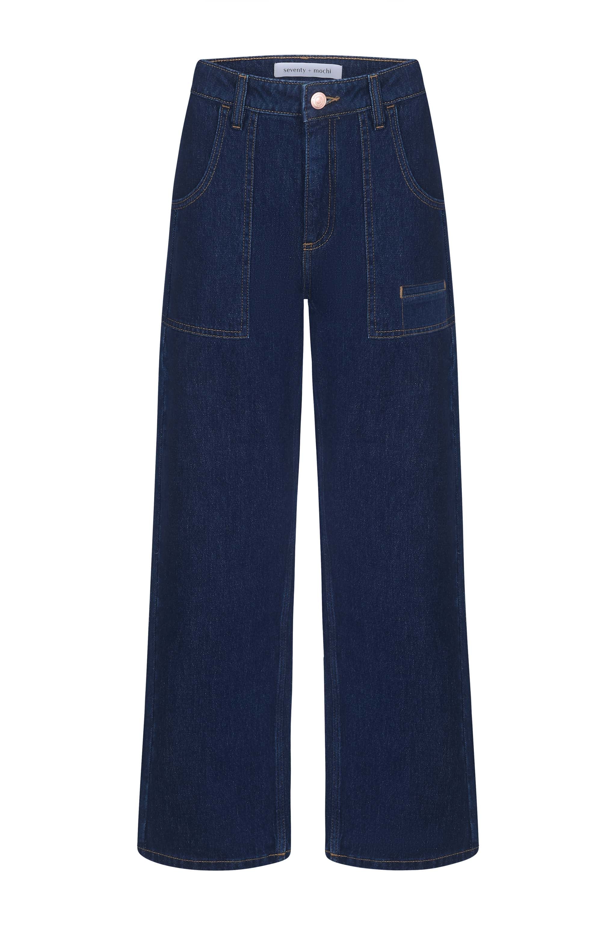 Eden Cropped Wide Leg Jean in Americana - seventy + mochi