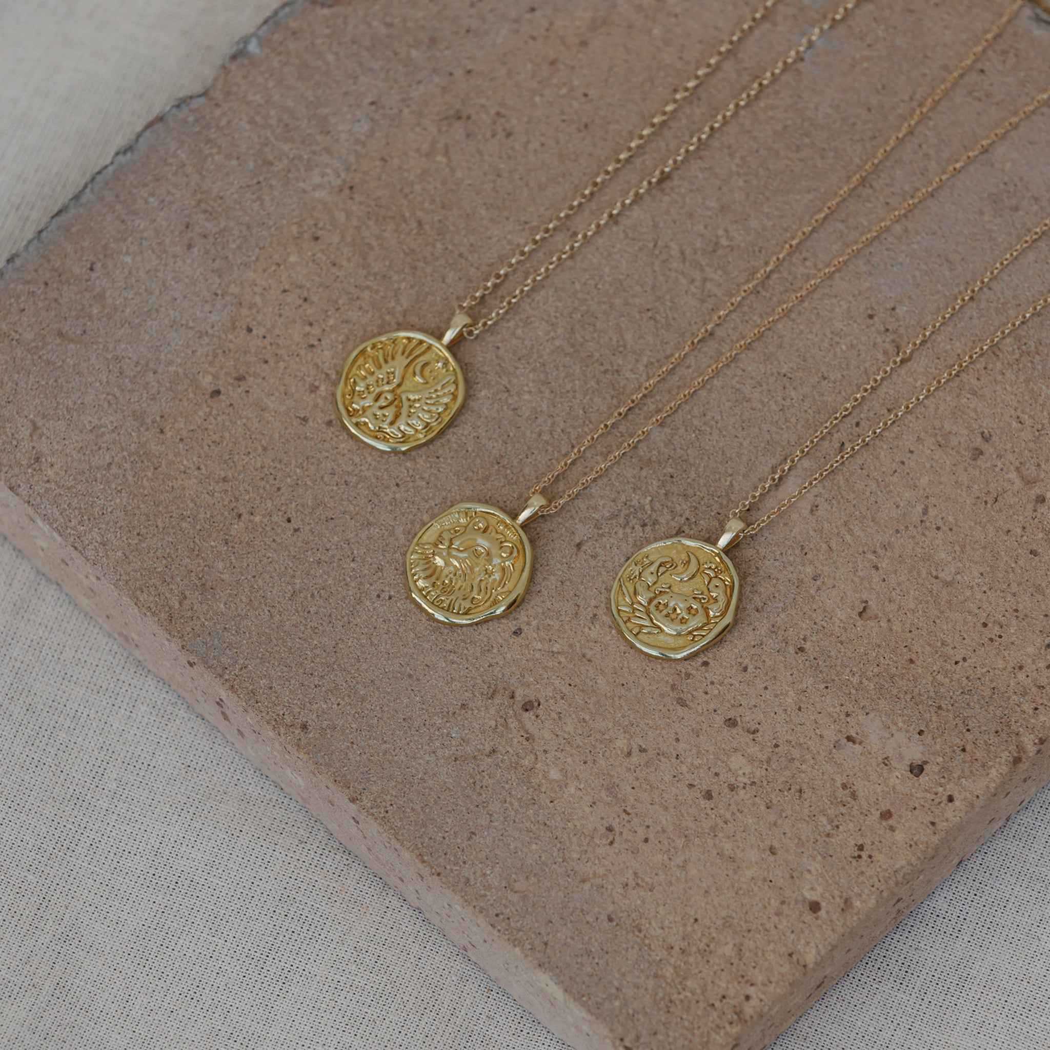 Leo Zodiac Coin Pendant Necklace