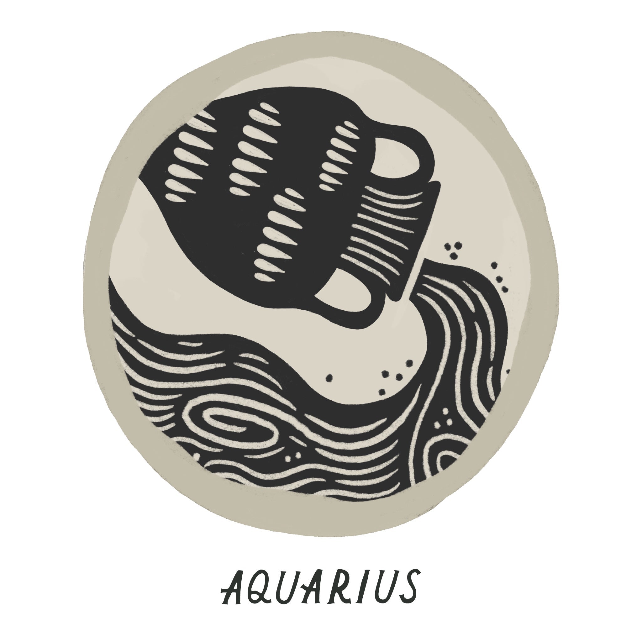 Aquarius Zodiac Coin Pendant Necklace