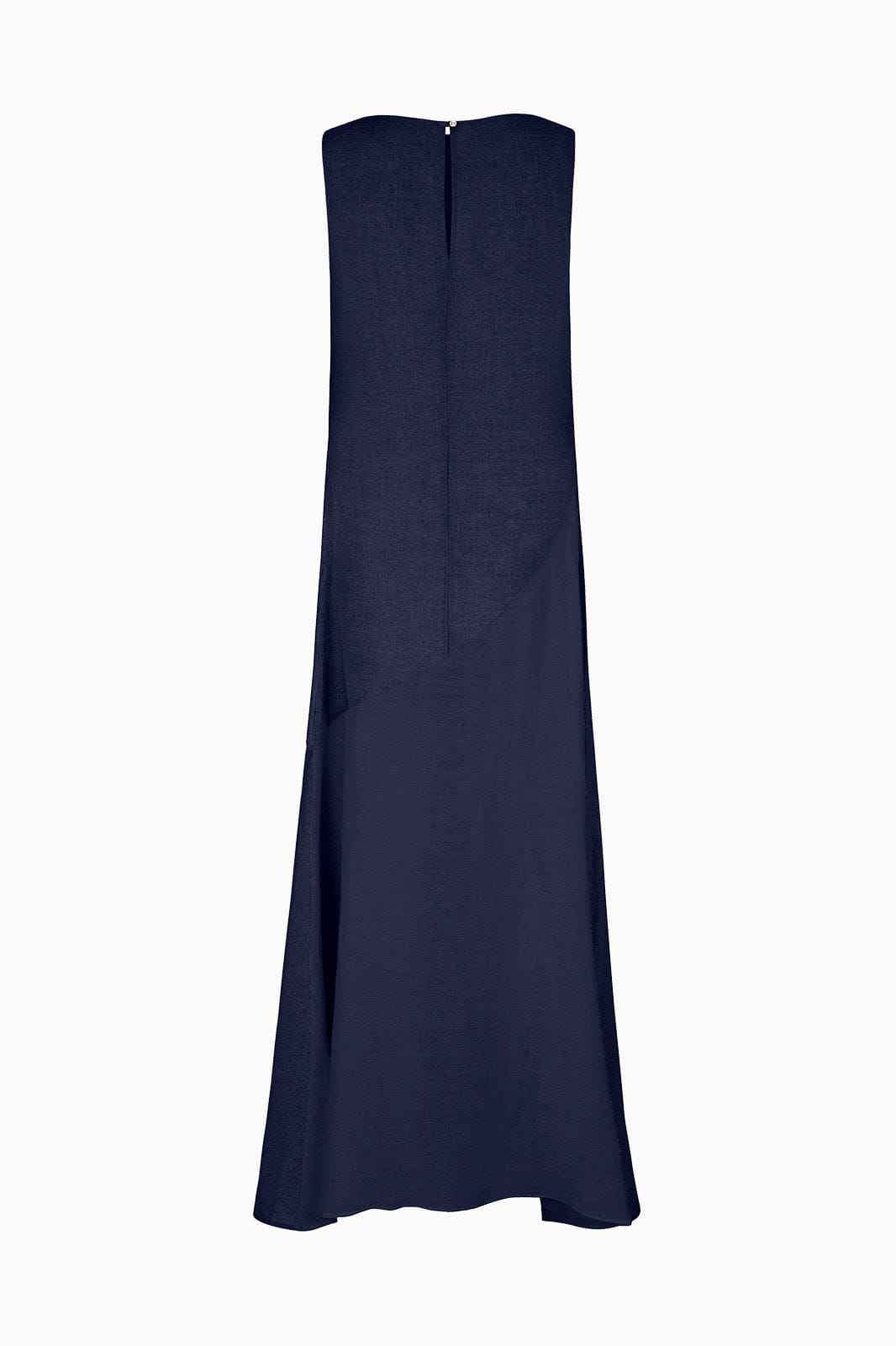 The Athena Maxi Dress in navy blue