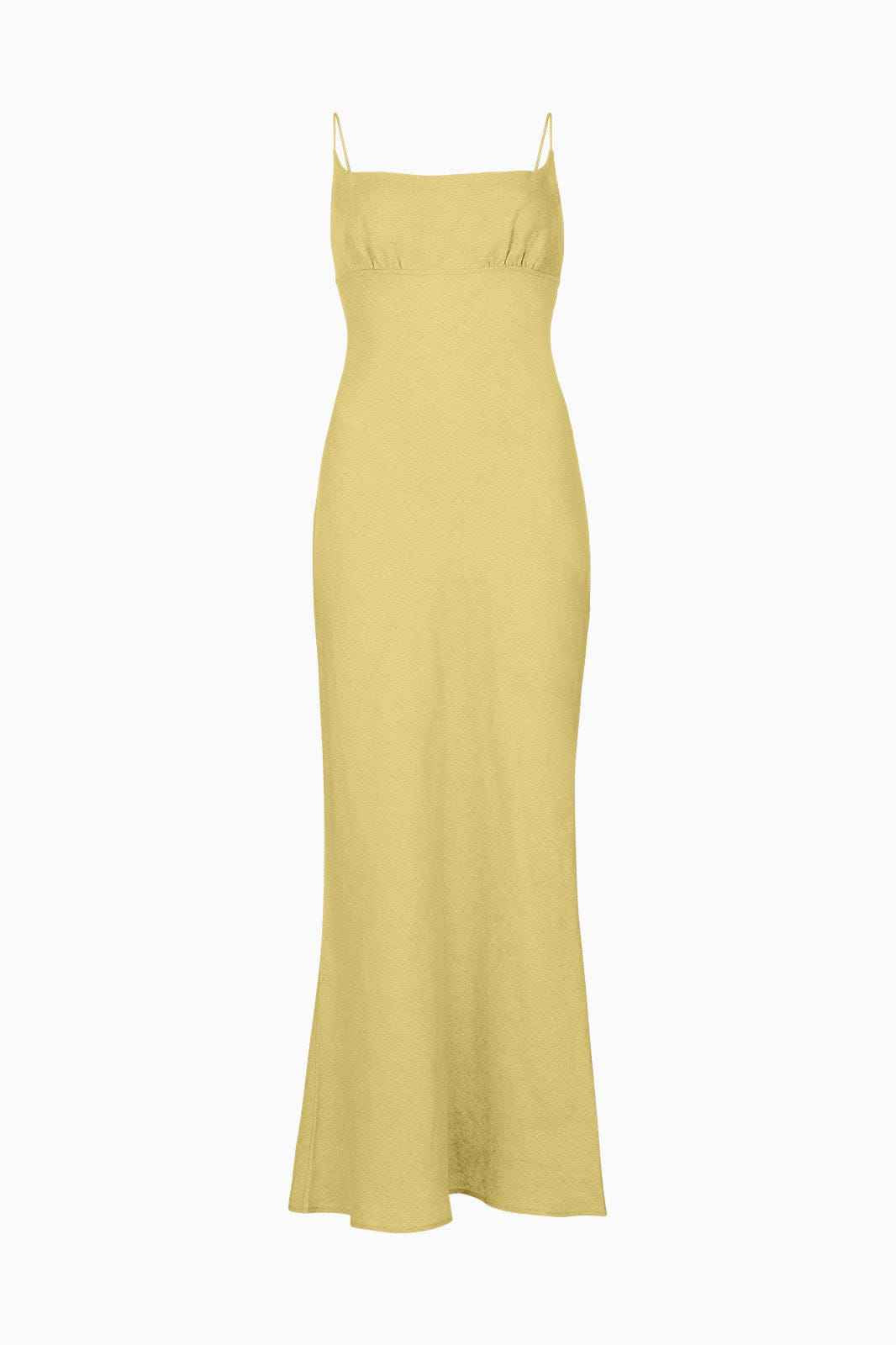 The Nicola Maxi Slip Dress in yellow