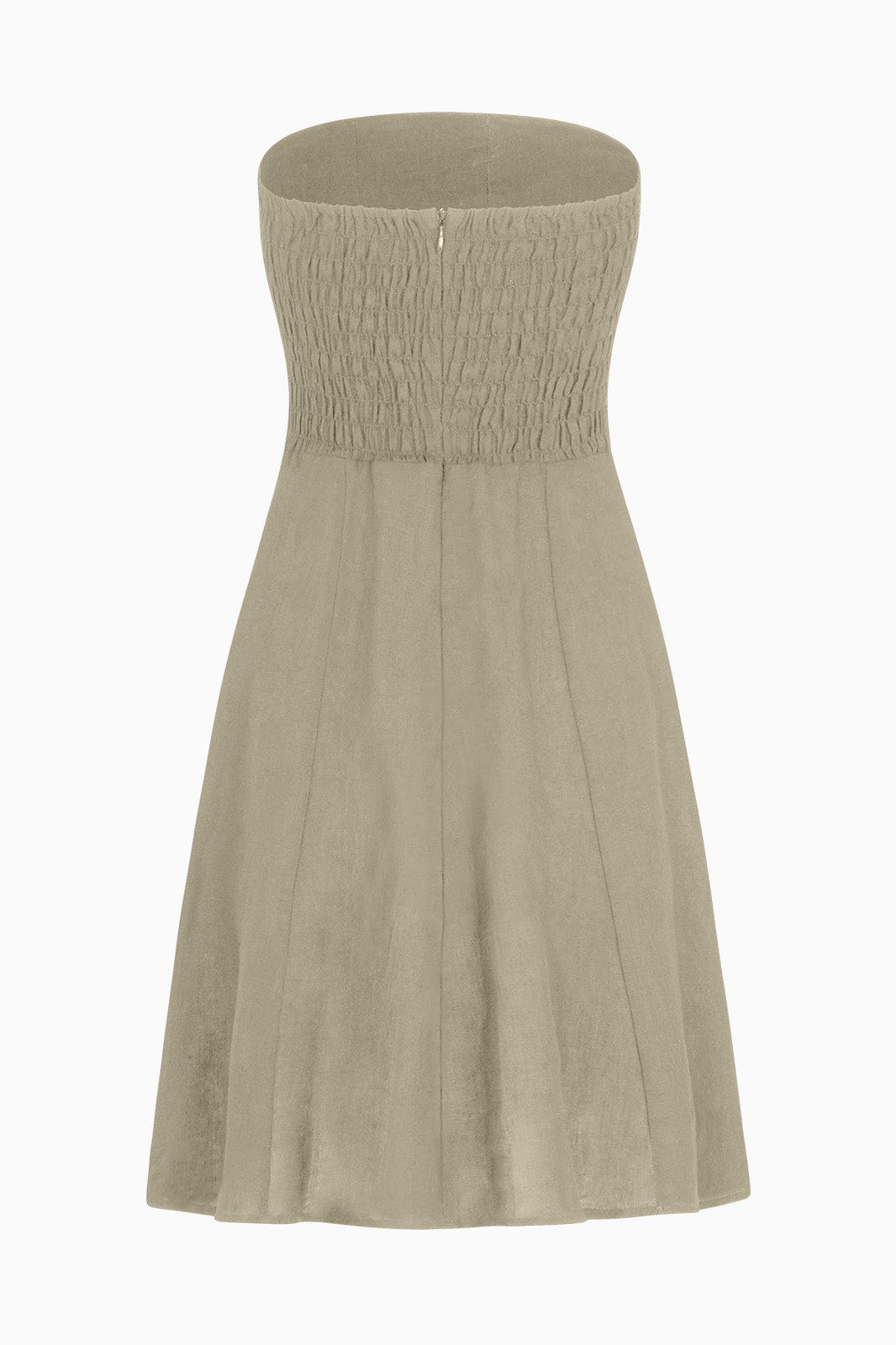 The Chiara Mini Bandeau Dress in oatmeal