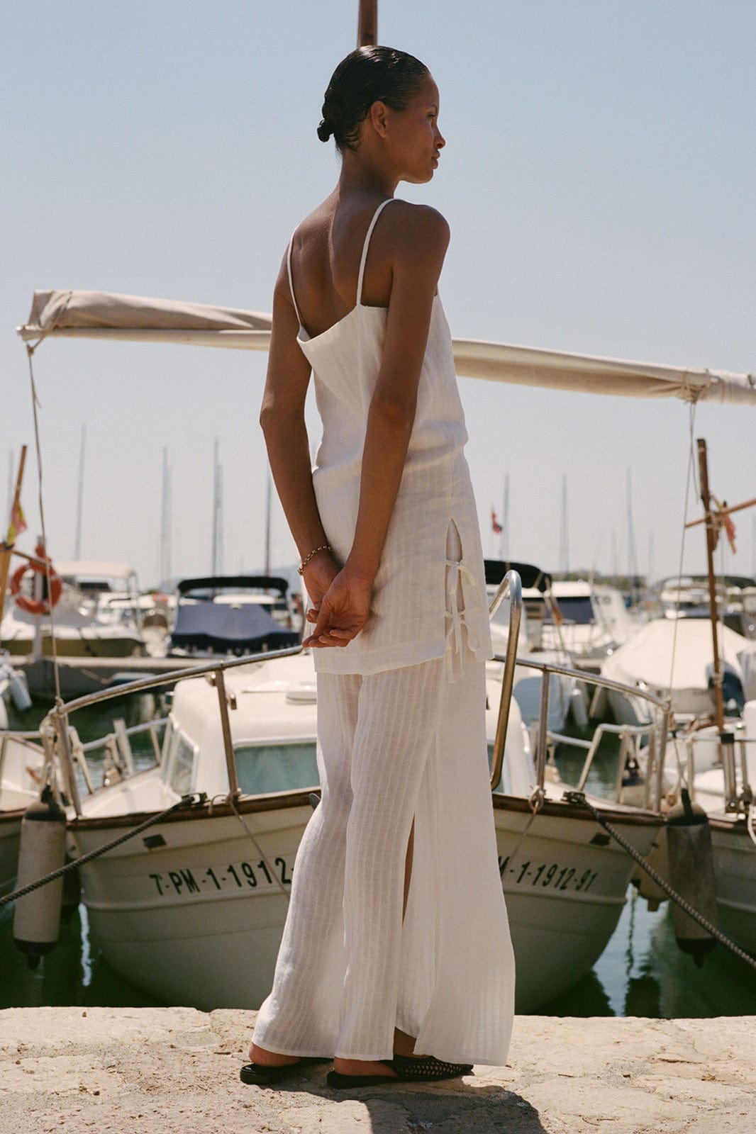 The Livia Tunic Top in off-white
