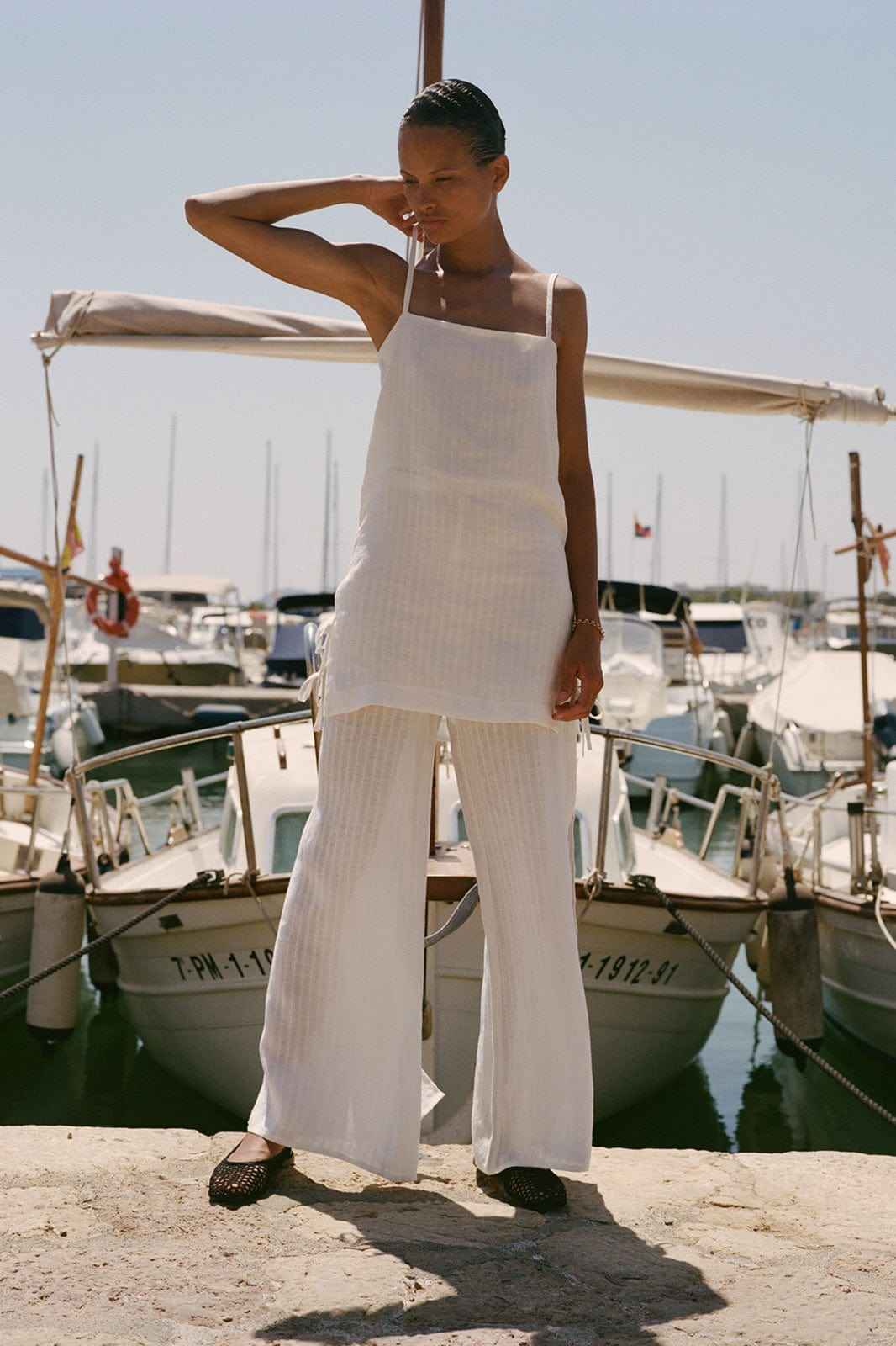 The Livia Tunic Top in off-white
