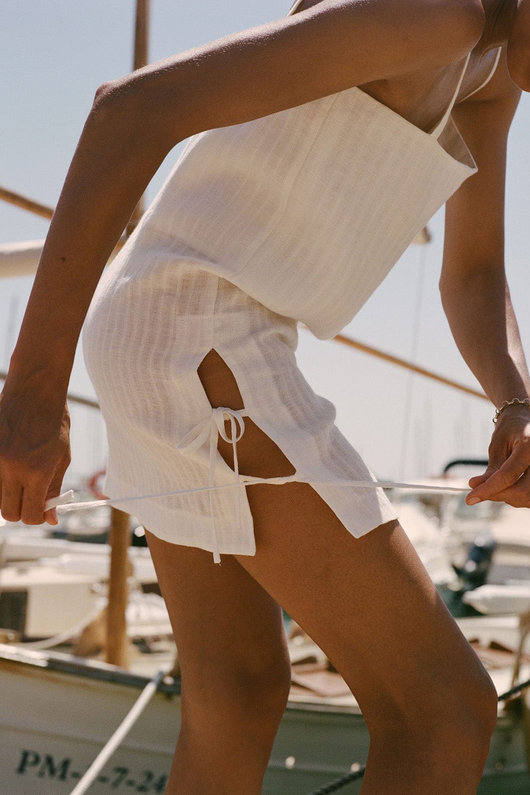 The Livia Tunic Top in off-white