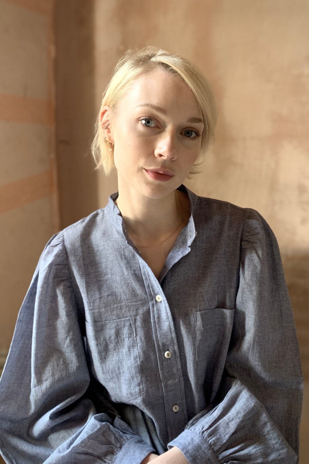 ingrid blouse | oxford blue