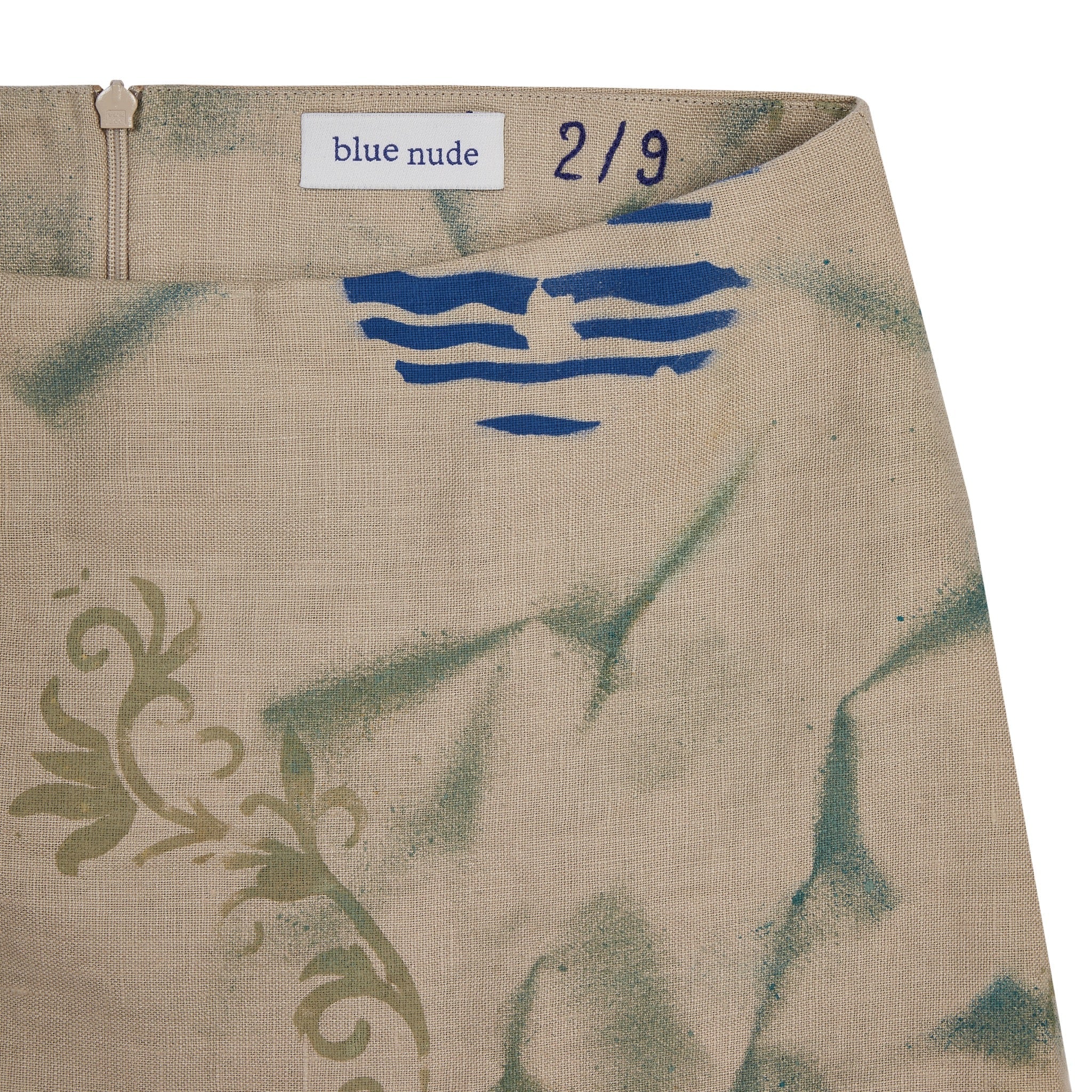 Cabane Hand-Painted Miniskirt