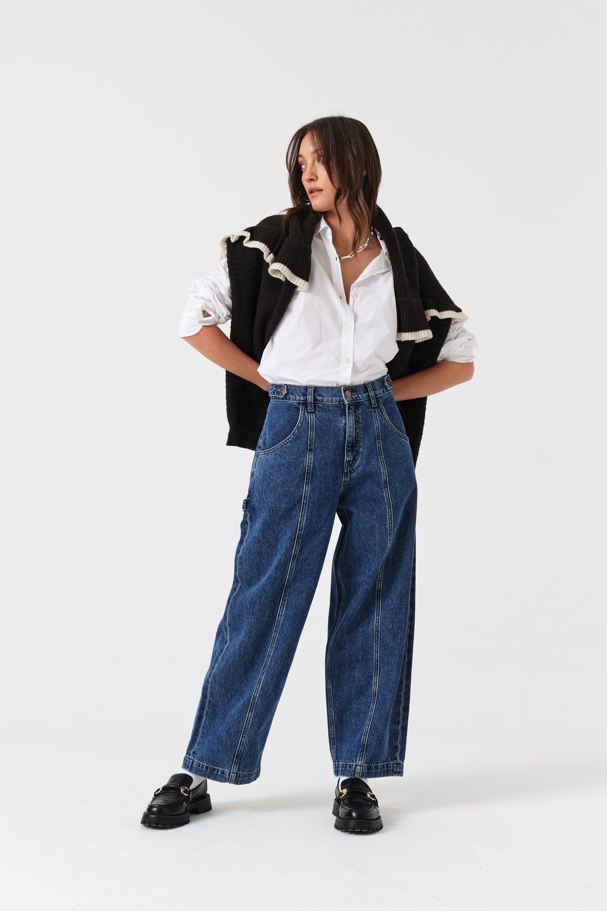 Cami Wide Barrel Leg Jean in Phoenix - seventy + mochi
