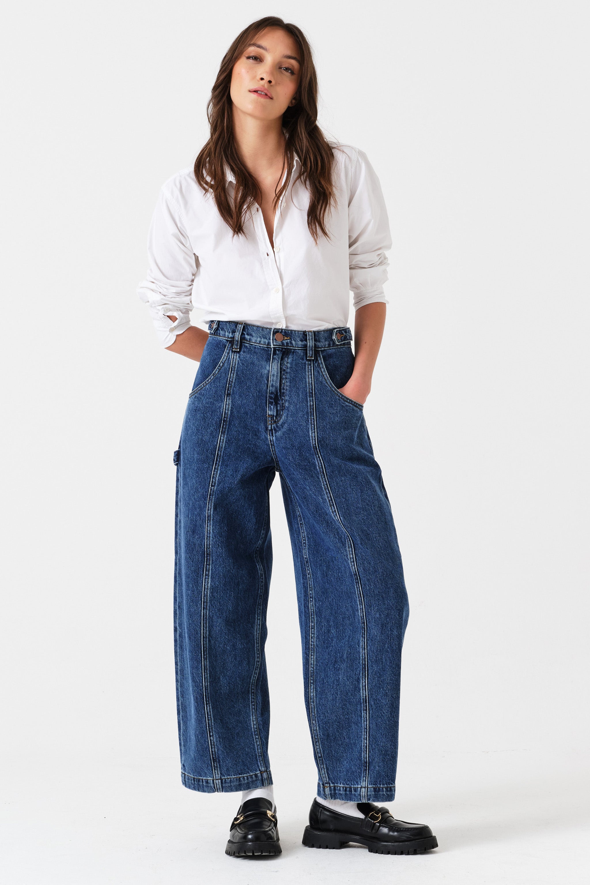 Cami Wide Barrel Leg Jean in Phoenix - seventy + mochi