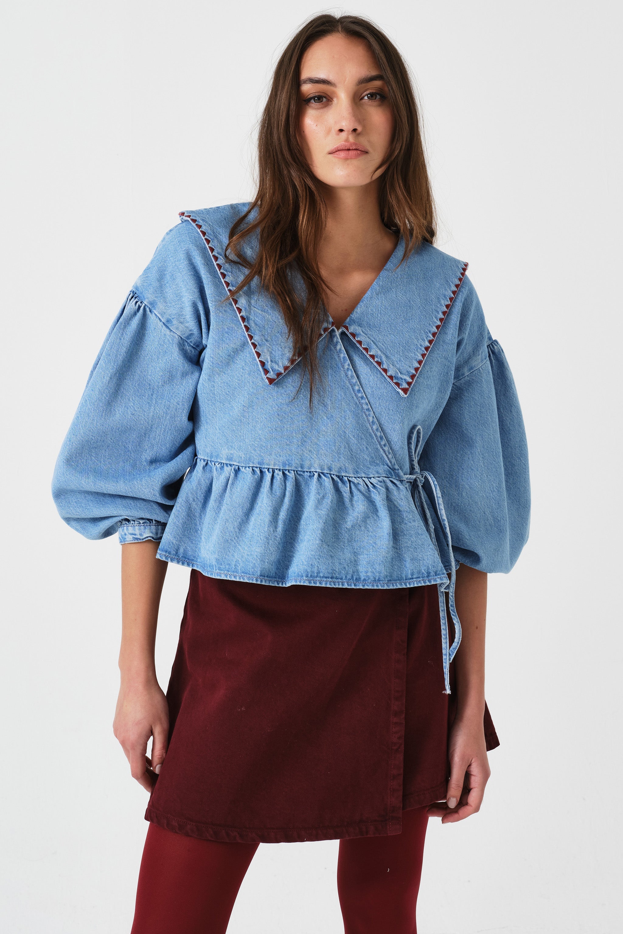 Nour Blouse in Summer Sky - seventy + mochi