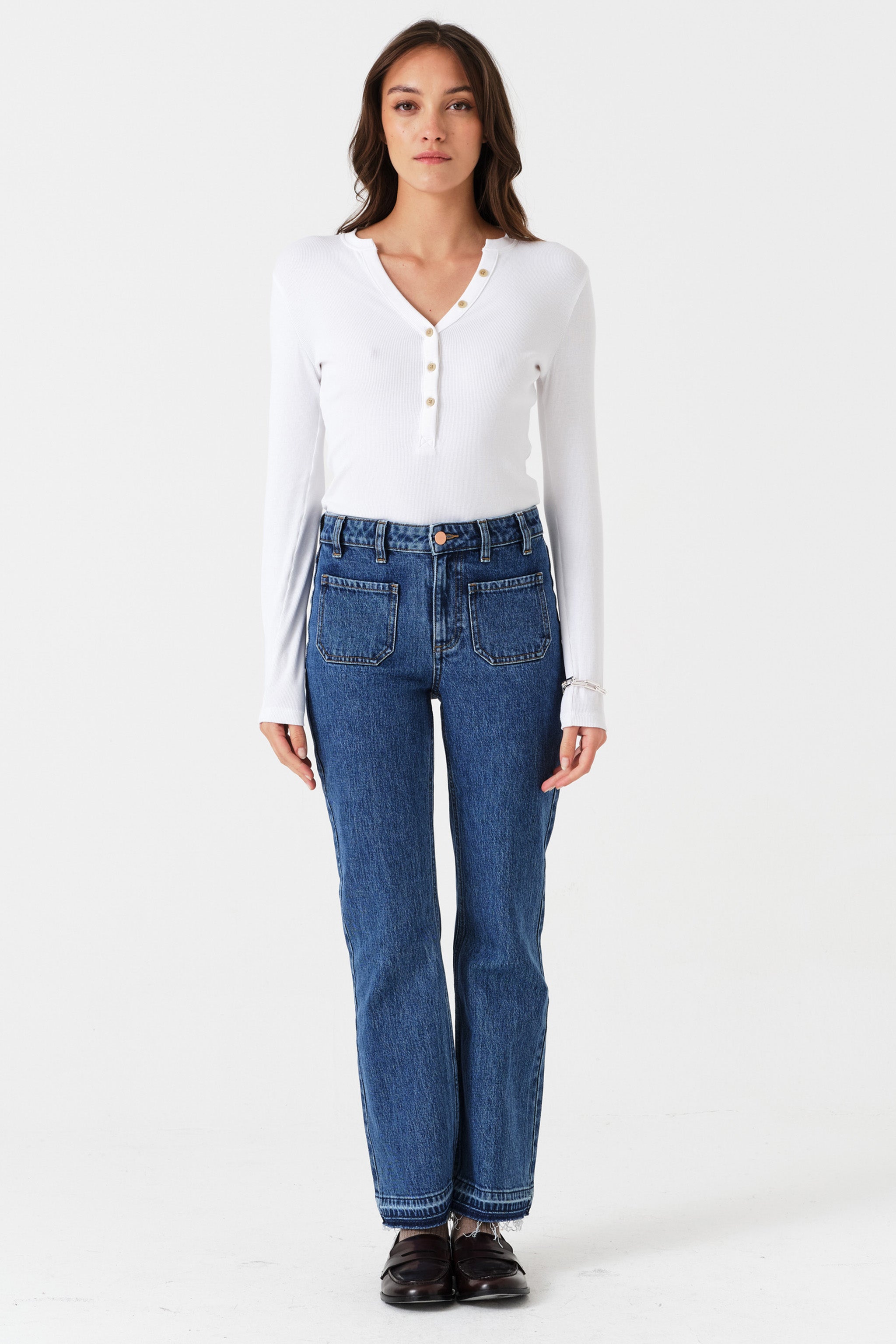 Gigi Kick Flare Jean in Napa - seventy + mochi