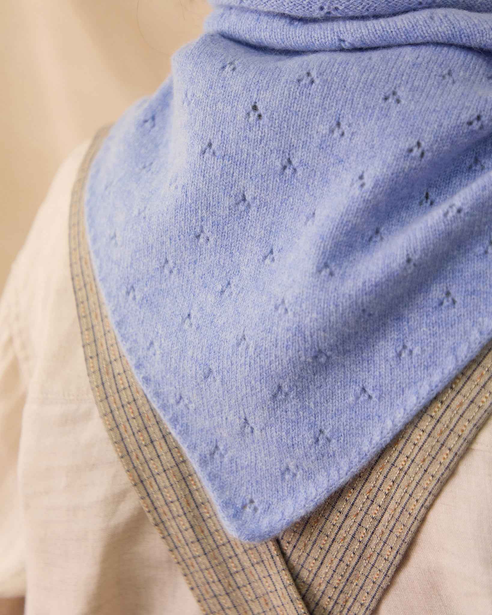 Pointelle Neckerchief | Cornflower