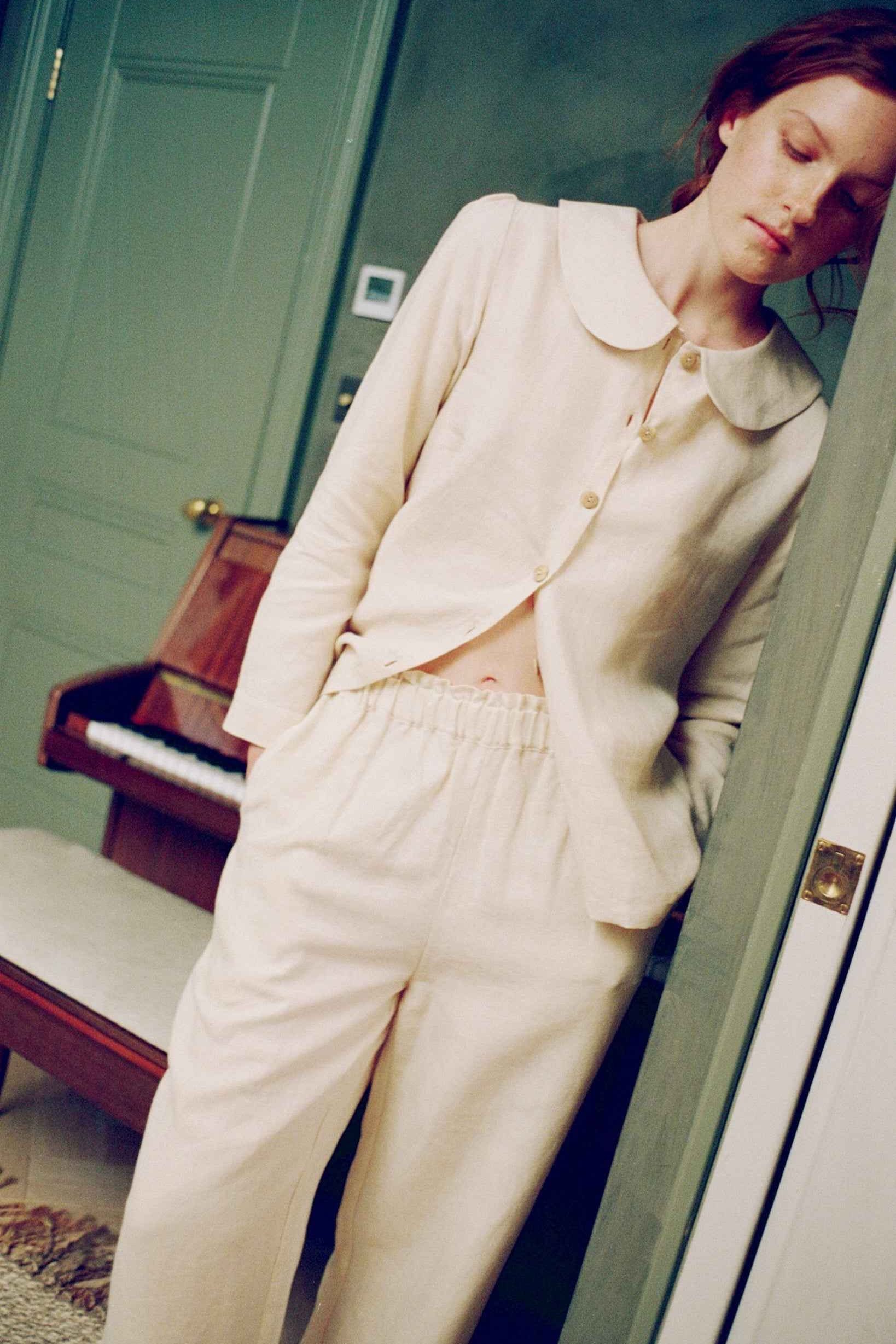 Claudine Linen Blouse  - Natural